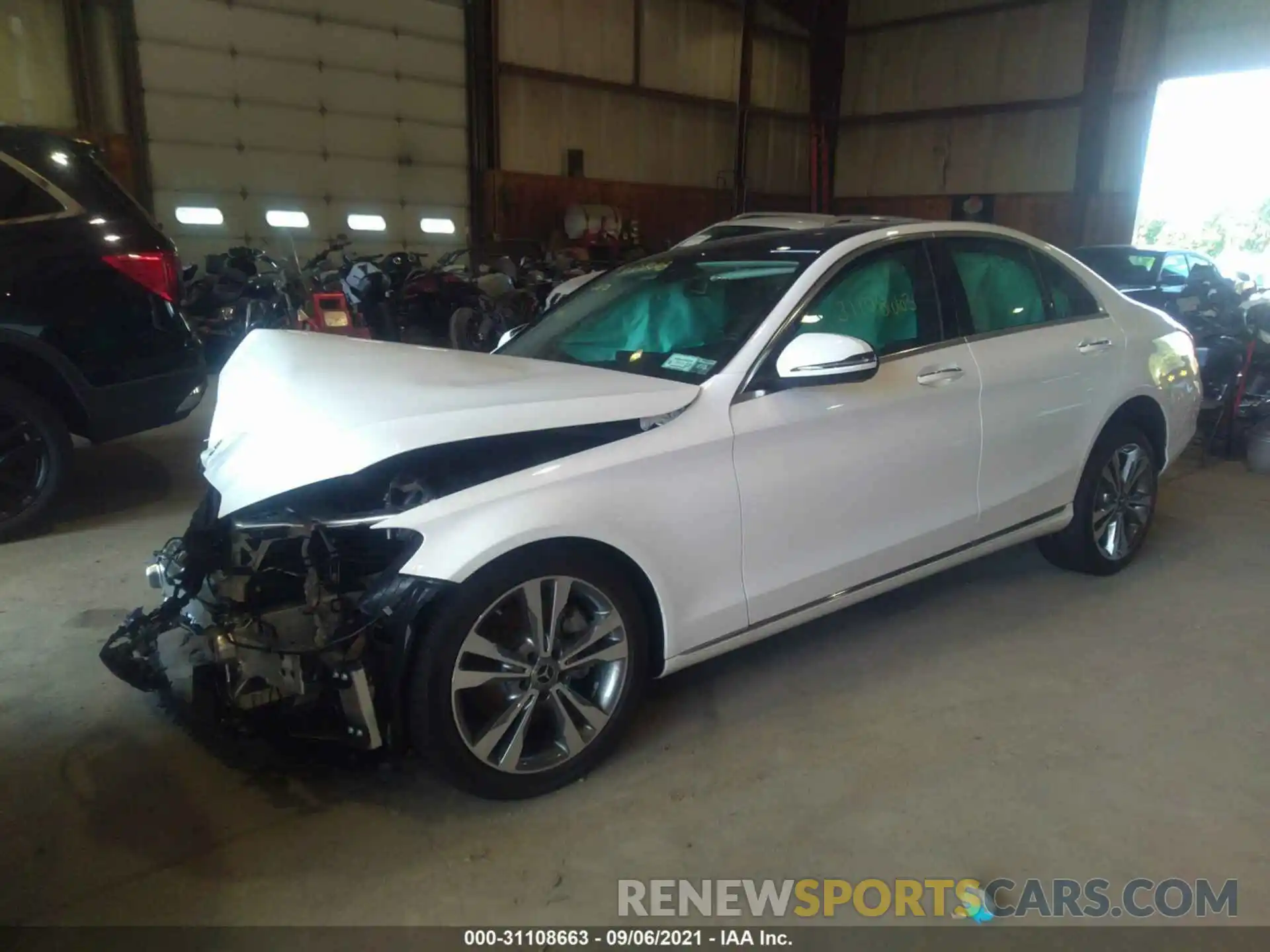 2 Photograph of a damaged car W1KWF8EB3MR646416 MERCEDES-BENZ C-CLASS 2021