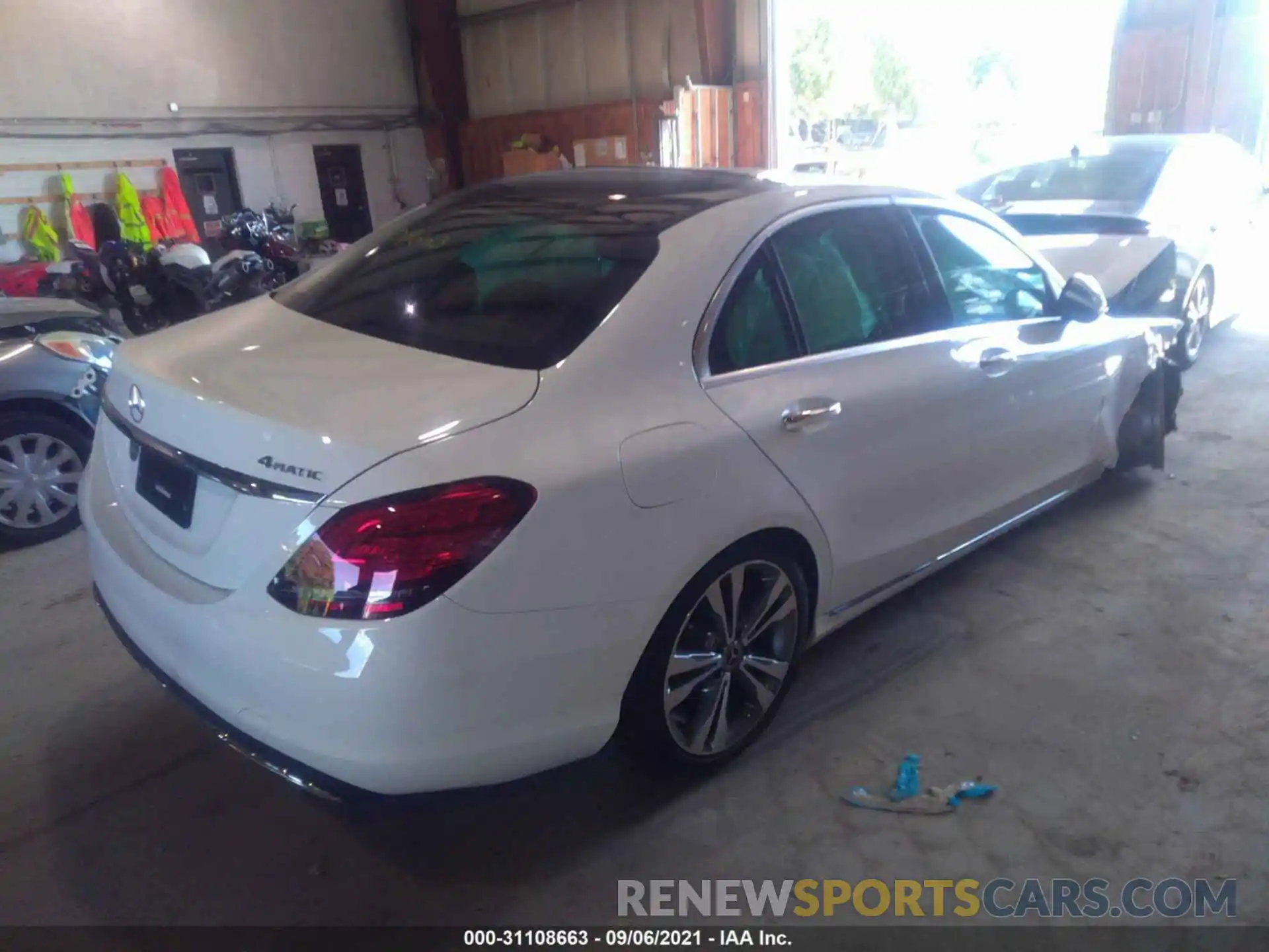 4 Photograph of a damaged car W1KWF8EB3MR646416 MERCEDES-BENZ C-CLASS 2021