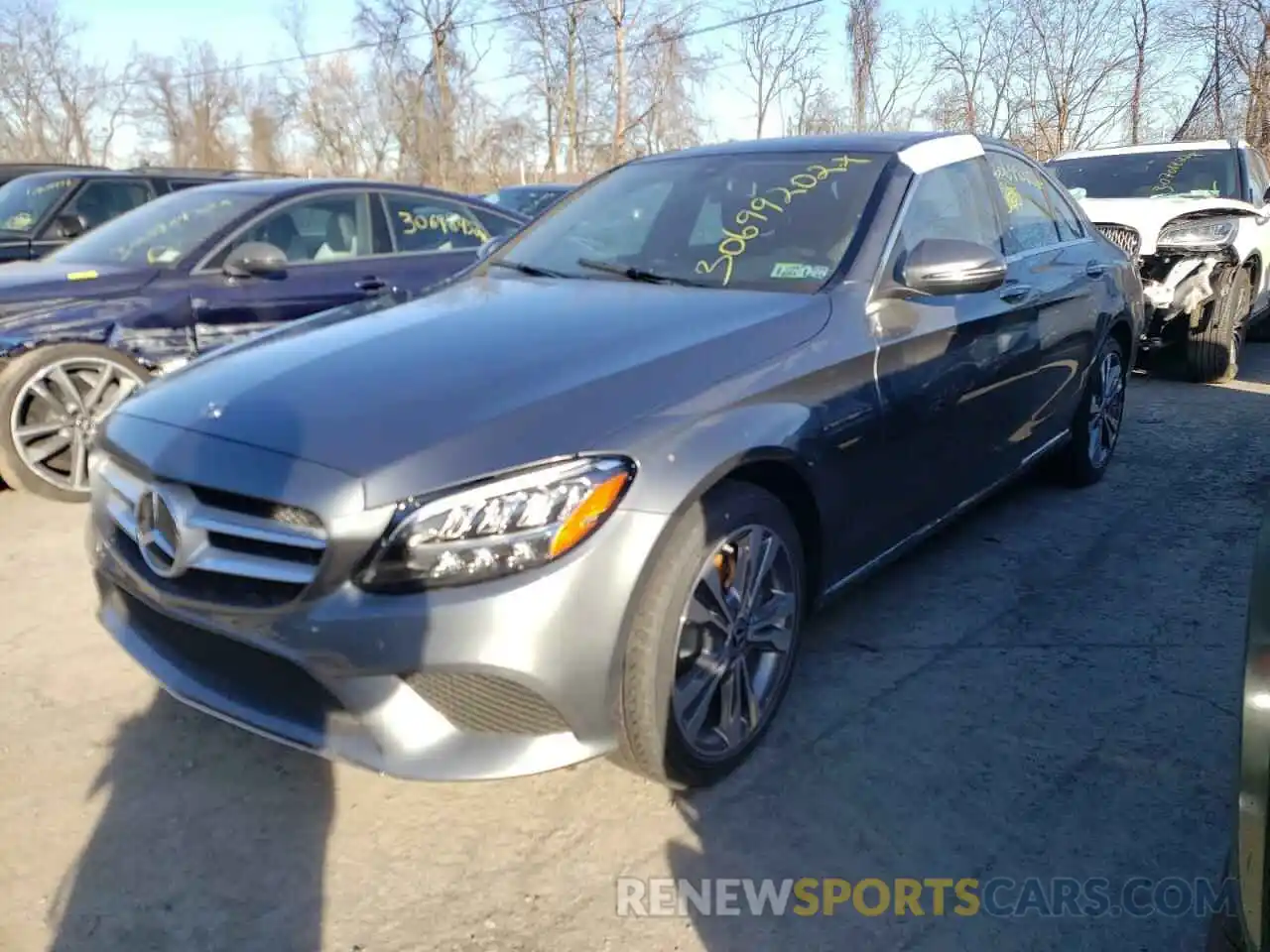 2 Photograph of a damaged car W1KWF8EB3MR648618 MERCEDES-BENZ C-CLASS 2021