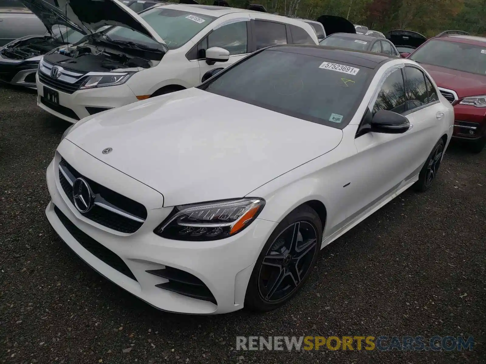 2 Photograph of a damaged car W1KWF8EB3MR649428 MERCEDES-BENZ C-CLASS 2021