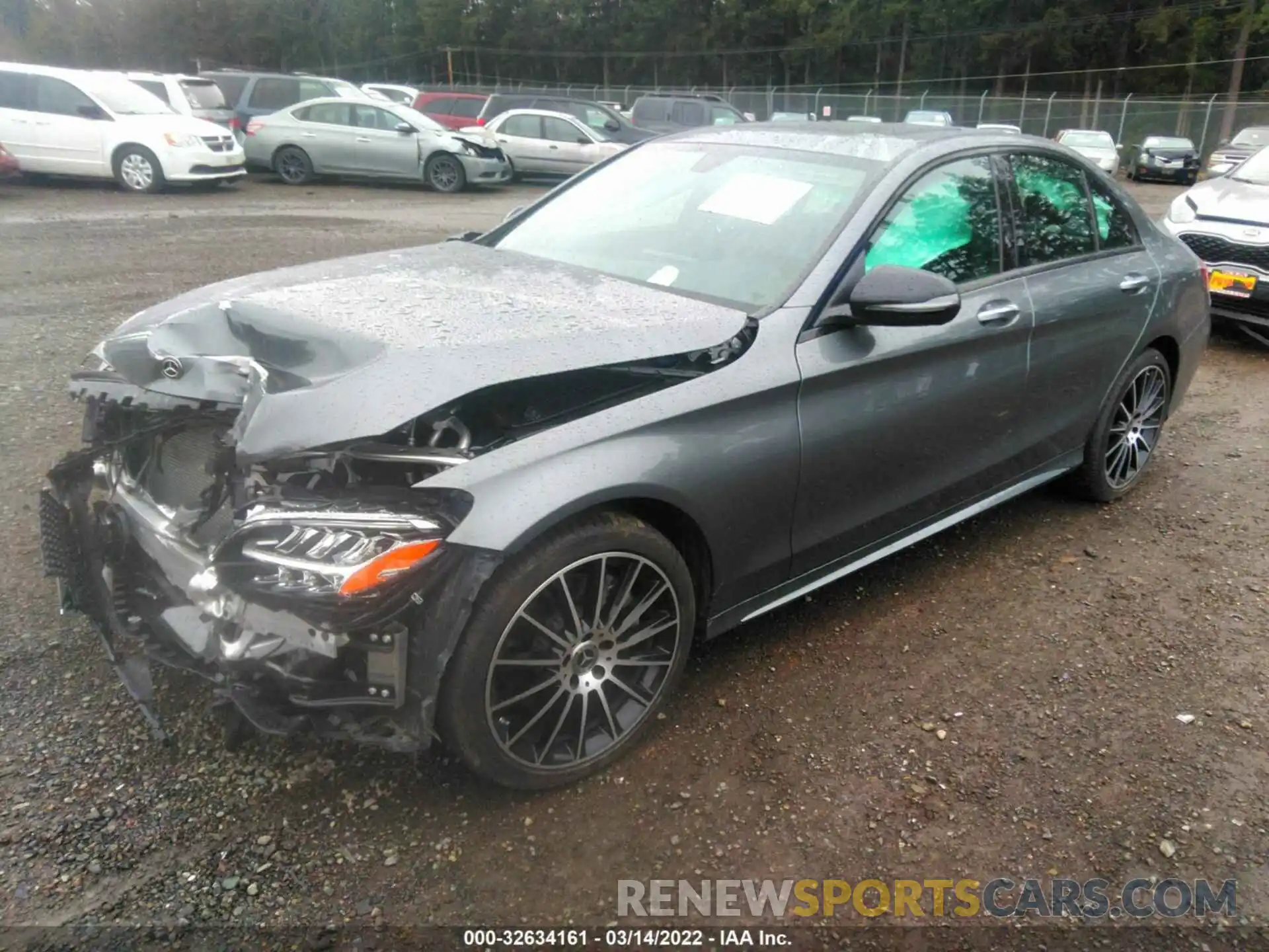 2 Photograph of a damaged car W1KWF8EB3MR653477 MERCEDES-BENZ C-CLASS 2021