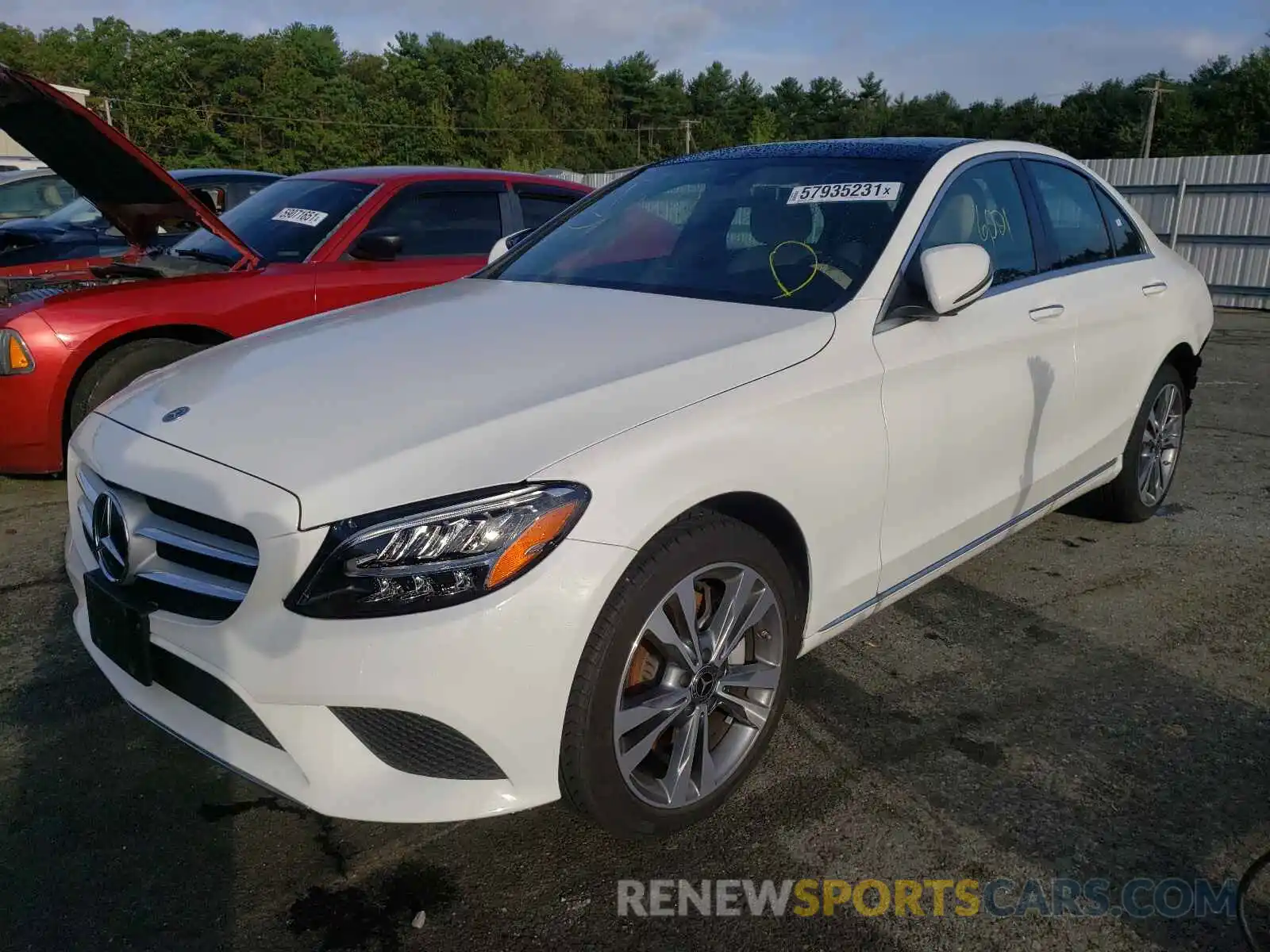 2 Photograph of a damaged car W1KWF8EB4MR609343 MERCEDES-BENZ C-CLASS 2021