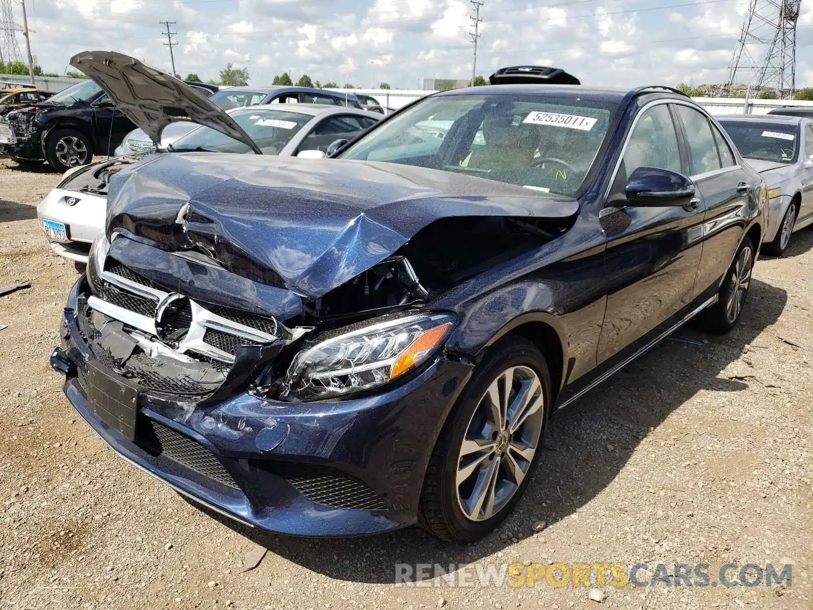 2 Photograph of a damaged car W1KWF8EB4MR615420 MERCEDES-BENZ C-CLASS 2021