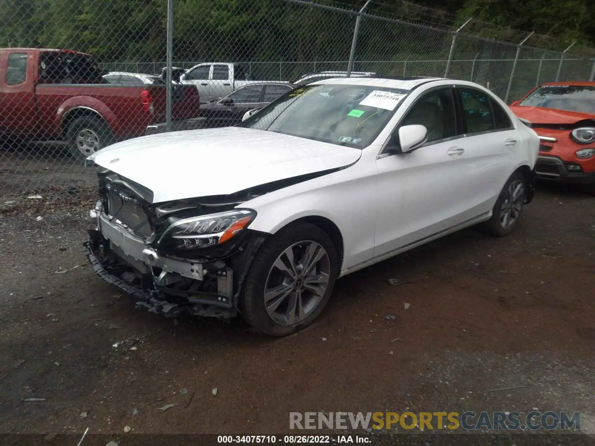 2 Photograph of a damaged car W1KWF8EB4MR633593 MERCEDES-BENZ C-CLASS 2021