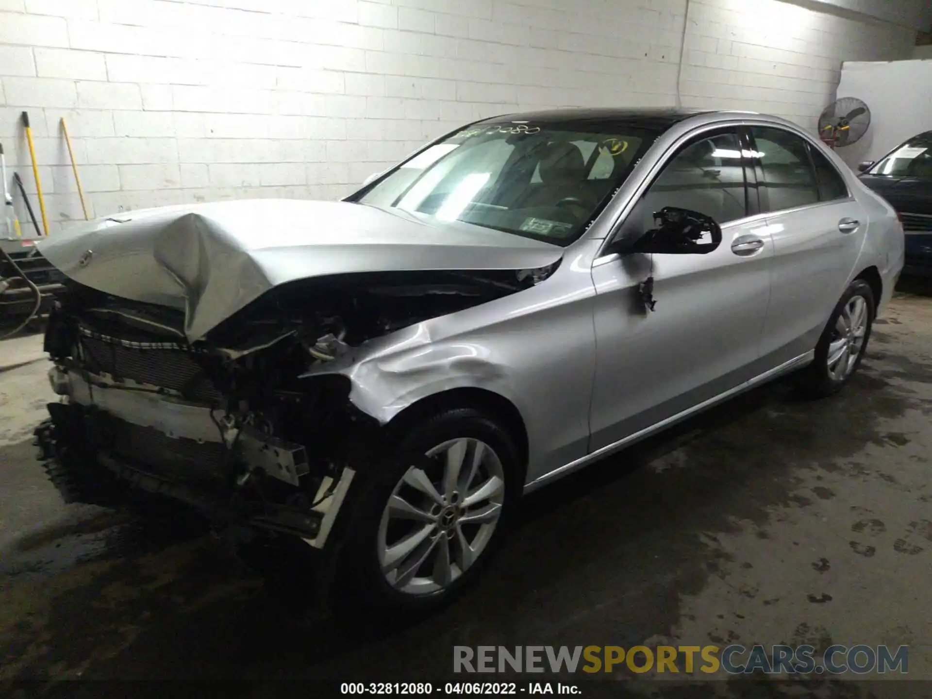 2 Photograph of a damaged car W1KWF8EB4MR643590 MERCEDES-BENZ C-CLASS 2021