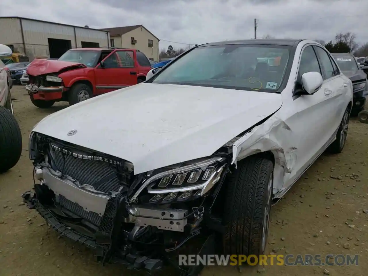 2 Photograph of a damaged car W1KWF8EB4MR645632 MERCEDES-BENZ C-CLASS 2021