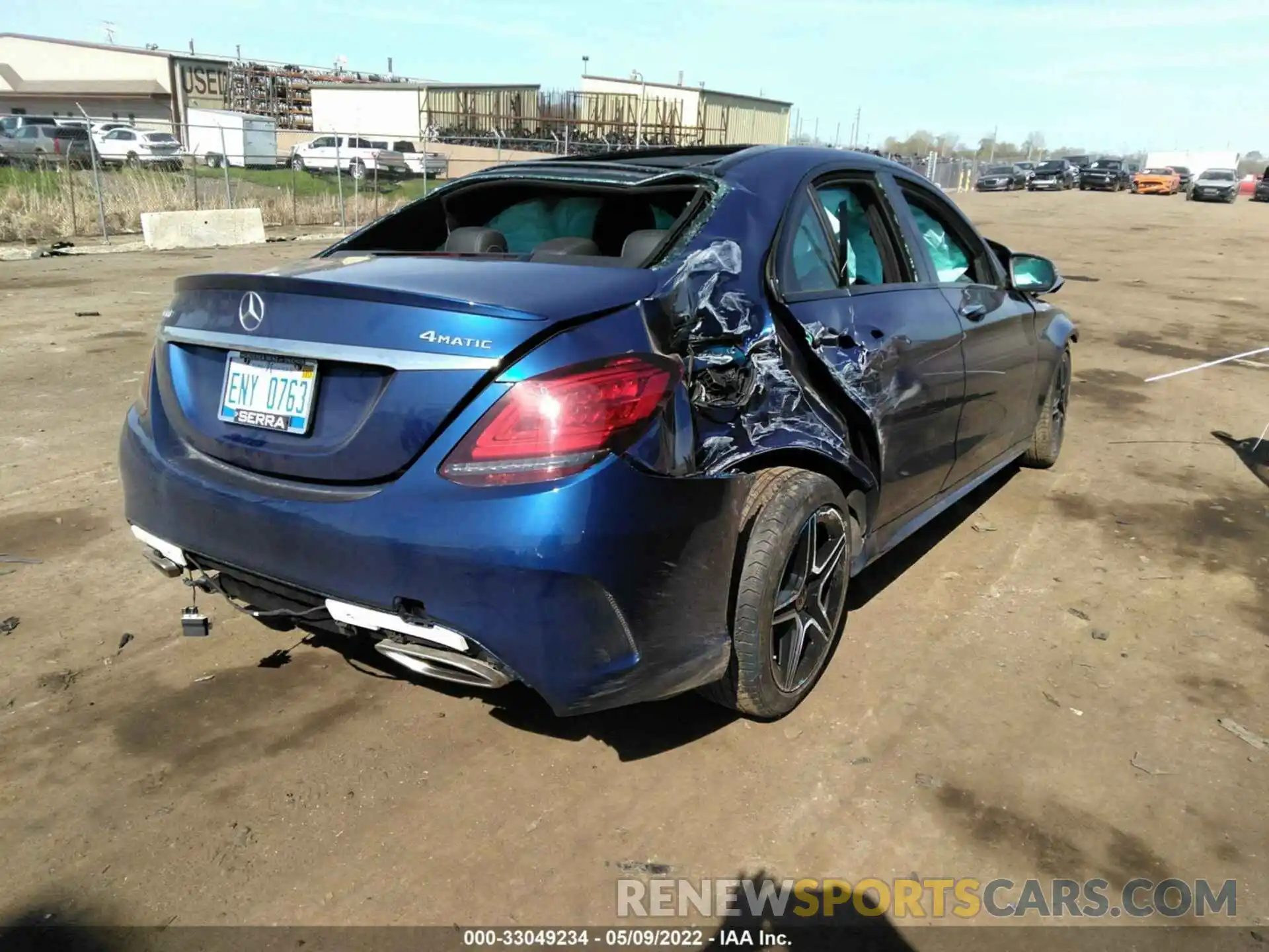 4 Photograph of a damaged car W1KWF8EB4MR648675 MERCEDES-BENZ C-CLASS 2021