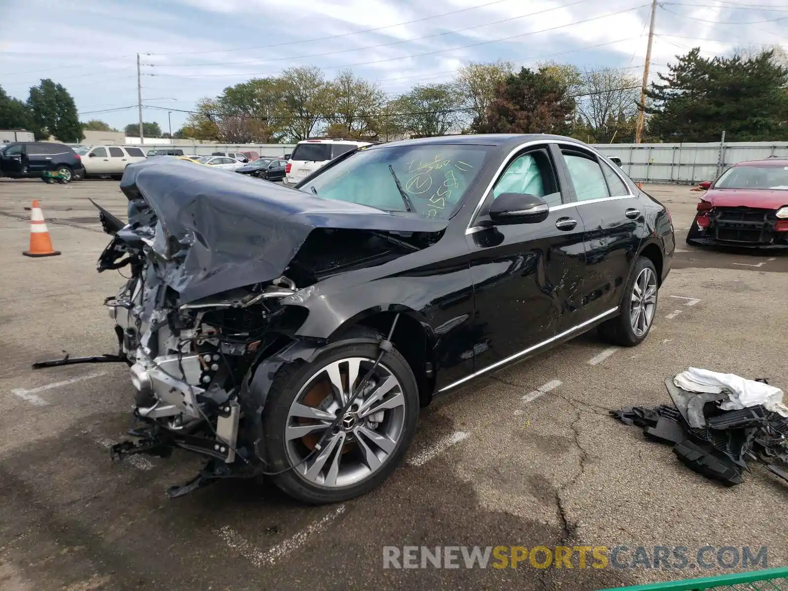 2 Photograph of a damaged car W1KWF8EB4MR649468 MERCEDES-BENZ C-CLASS 2021