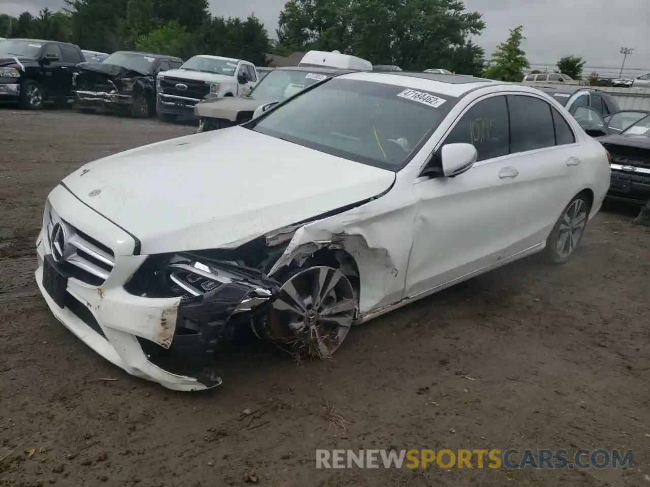 2 Photograph of a damaged car W1KWF8EB5MR619993 MERCEDES-BENZ C-CLASS 2021