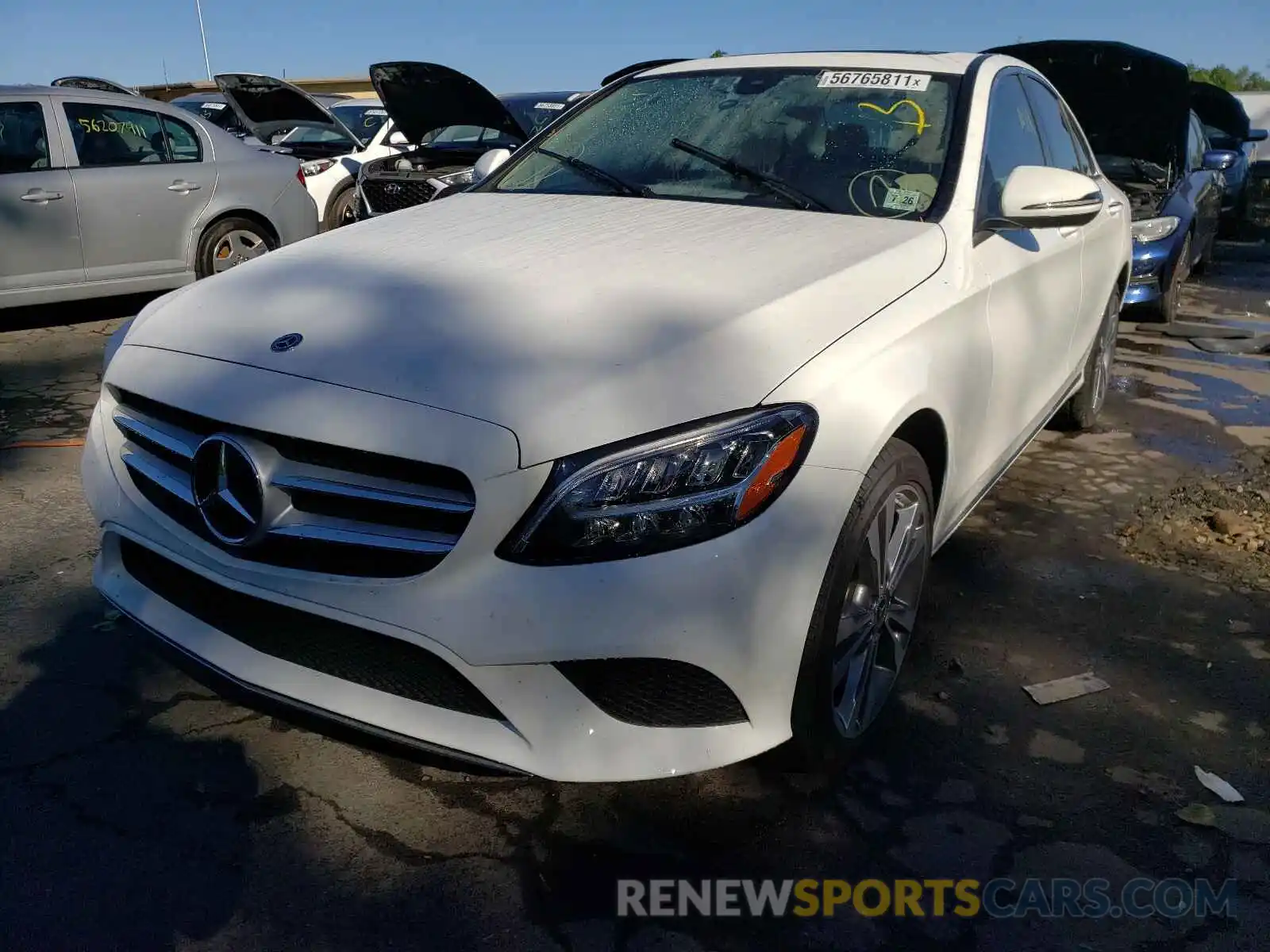 2 Photograph of a damaged car W1KWF8EB5MR640889 MERCEDES-BENZ C-CLASS 2021