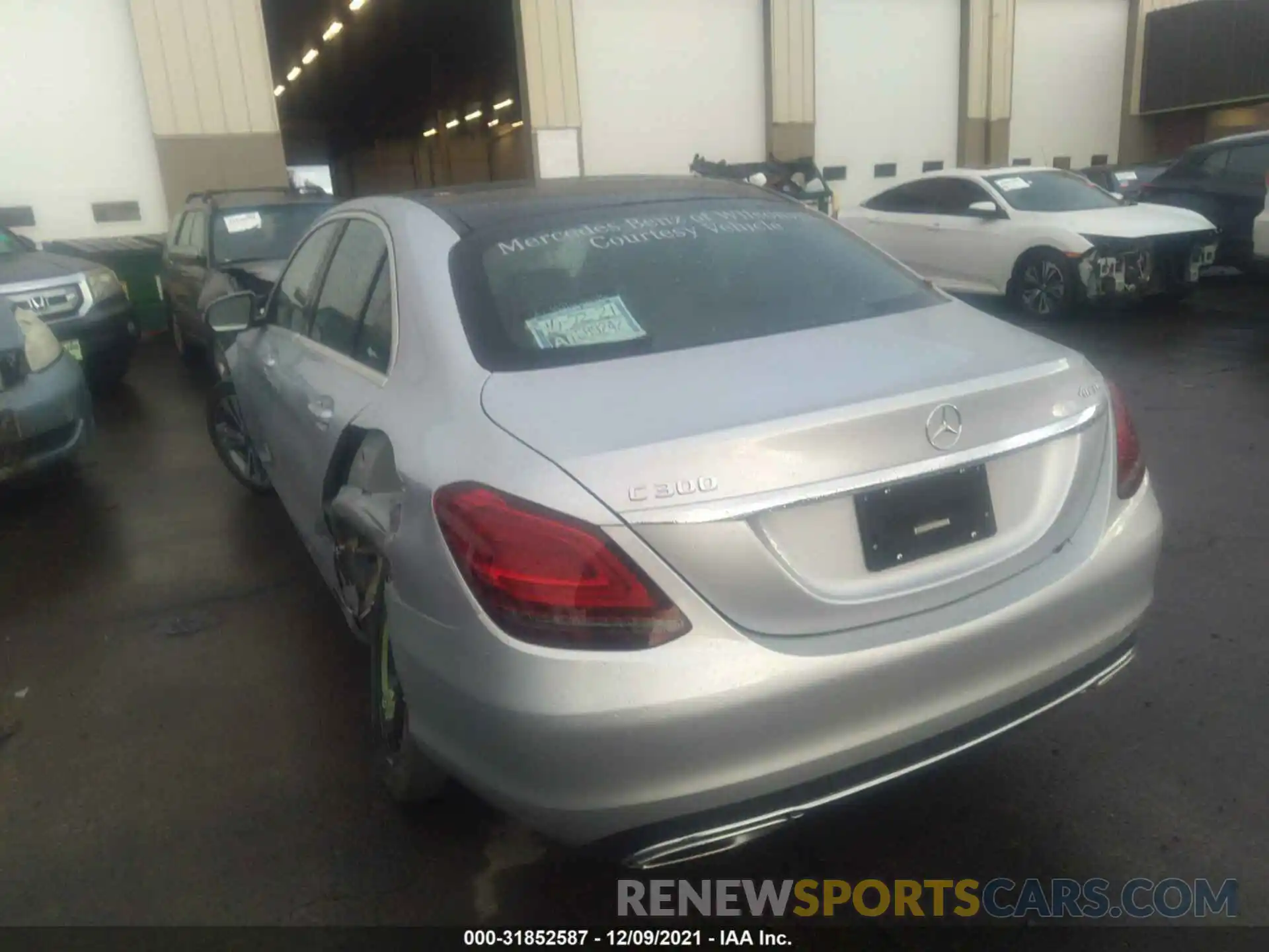 3 Photograph of a damaged car W1KWF8EB6MR626077 MERCEDES-BENZ C-CLASS 2021