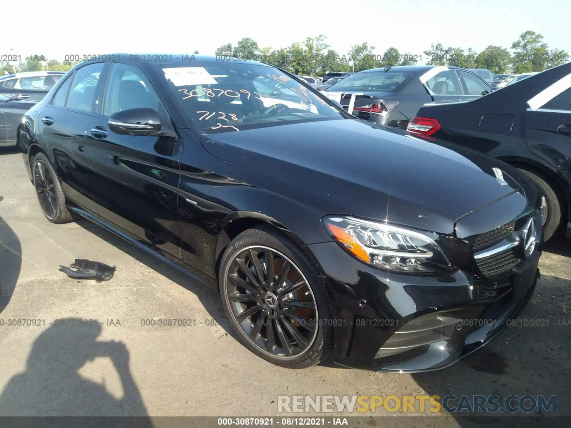 1 Photograph of a damaged car W1KWF8EB6MR639654 MERCEDES-BENZ C-CLASS 2021