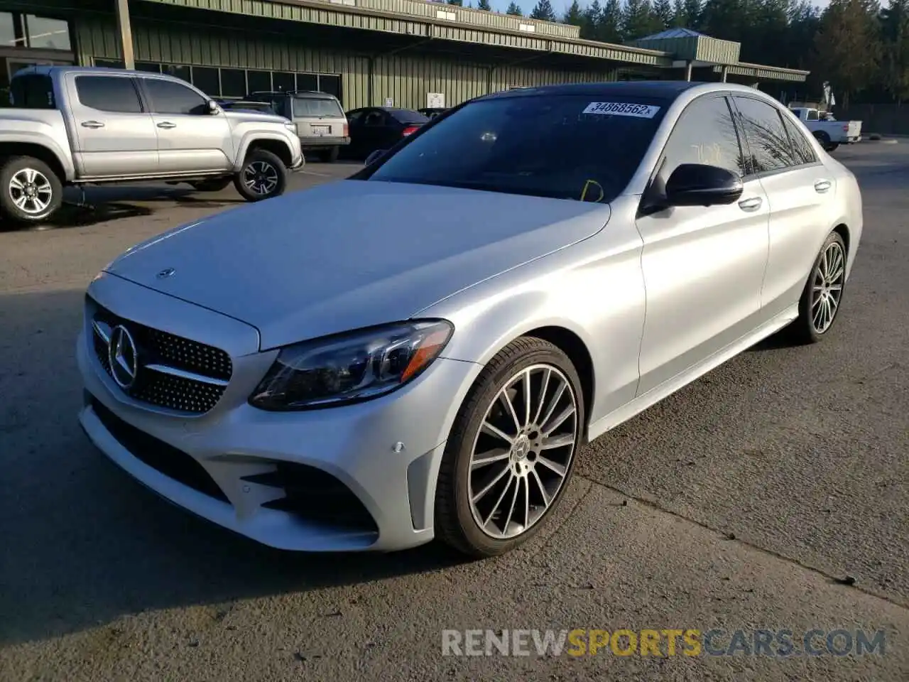 2 Photograph of a damaged car W1KWF8EB6MR643607 MERCEDES-BENZ C-CLASS 2021