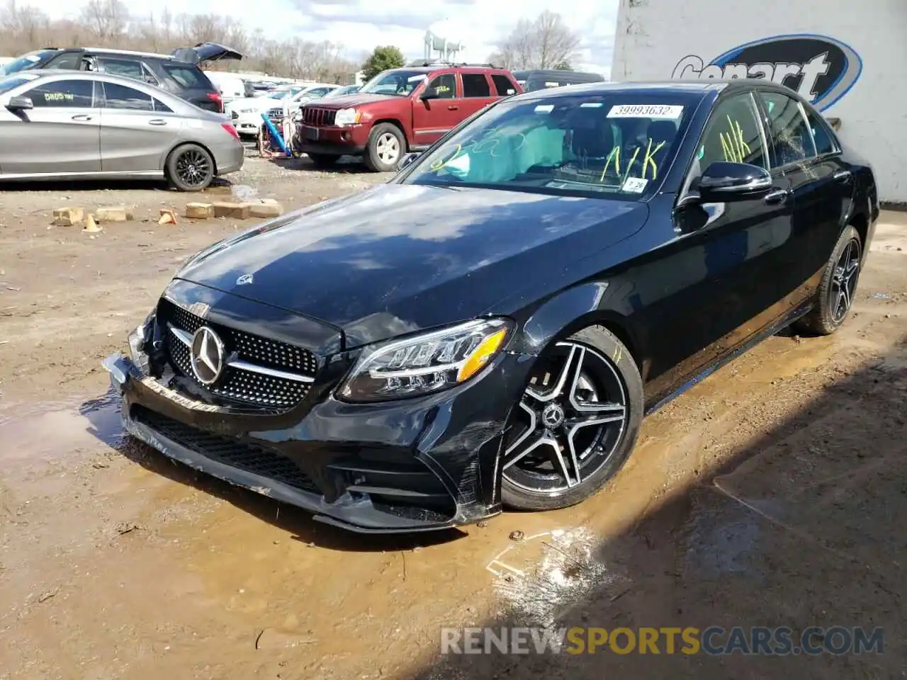 2 Photograph of a damaged car W1KWF8EB6MR644207 MERCEDES-BENZ C-CLASS 2021