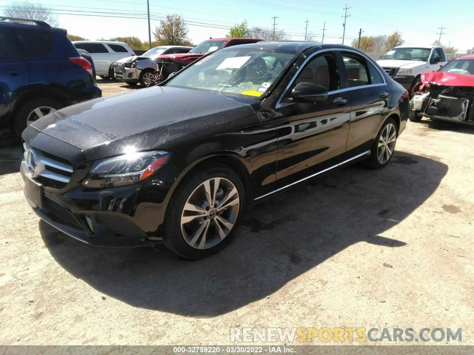 2 Photograph of a damaged car W1KWF8EB6MR651089 MERCEDES-BENZ C-CLASS 2021