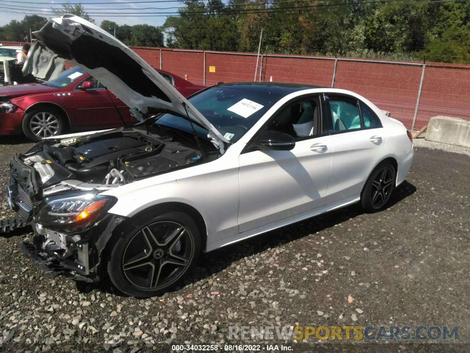 2 Photograph of a damaged car W1KWF8EB7MR623060 MERCEDES-BENZ C-CLASS 2021