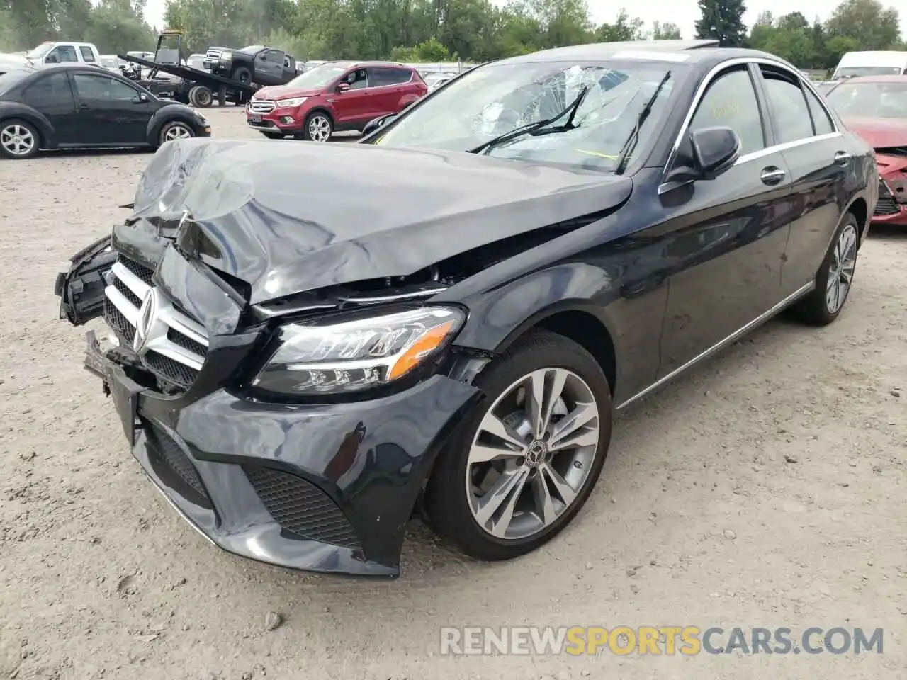 2 Photograph of a damaged car W1KWF8EB7MR624919 MERCEDES-BENZ C-CLASS 2021