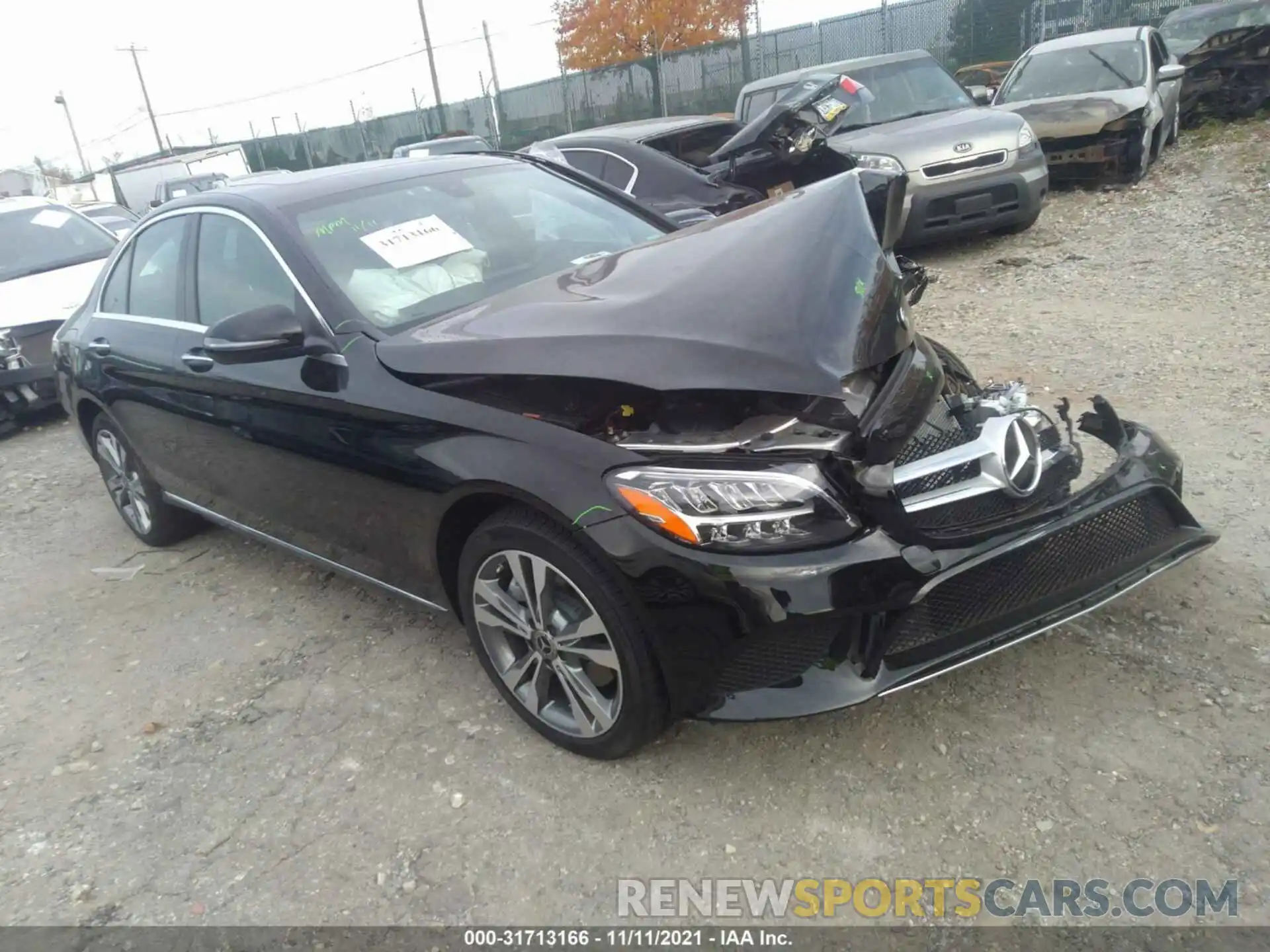 1 Photograph of a damaged car W1KWF8EB7MR632048 MERCEDES-BENZ C-CLASS 2021