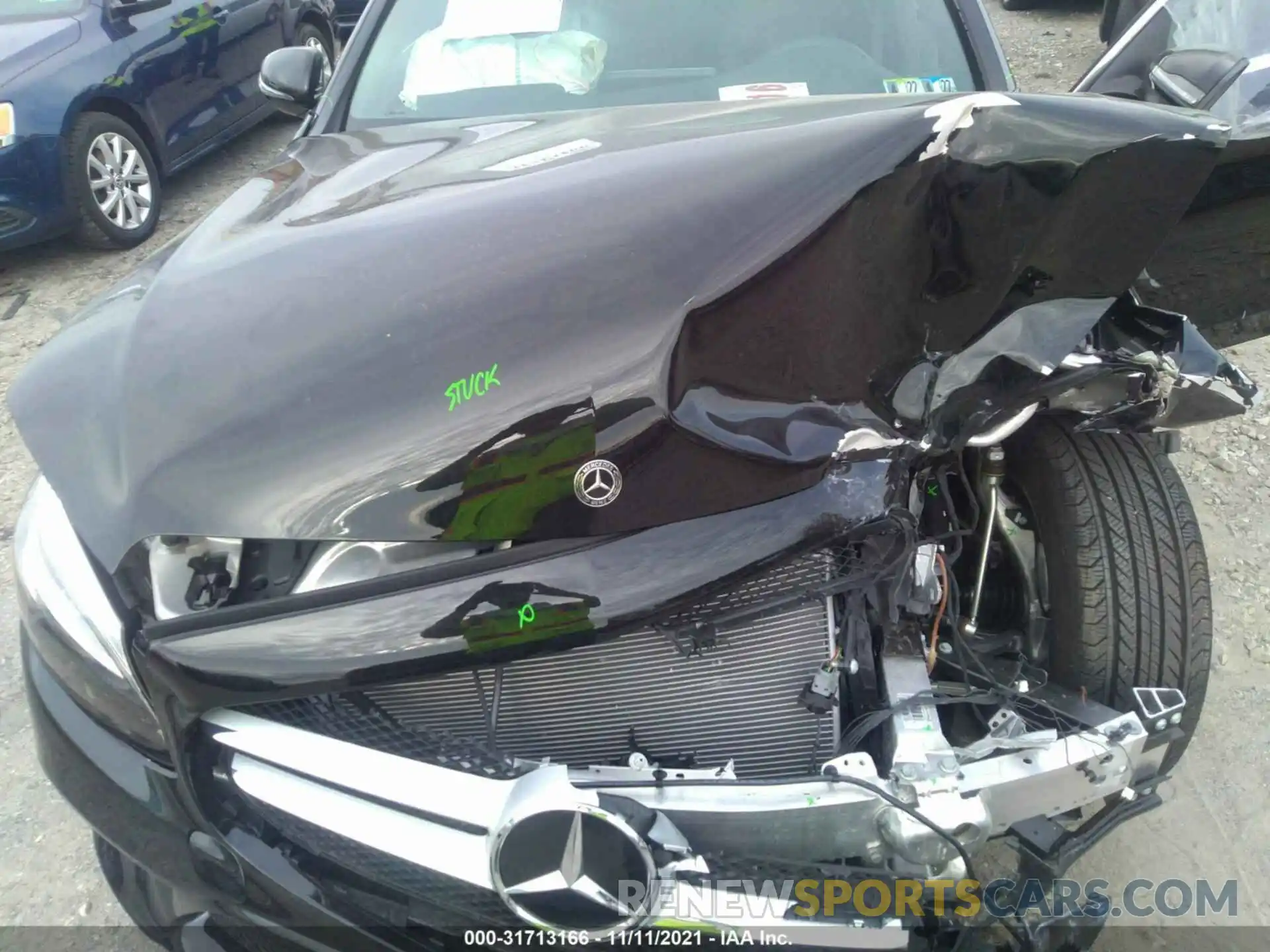 10 Photograph of a damaged car W1KWF8EB7MR632048 MERCEDES-BENZ C-CLASS 2021