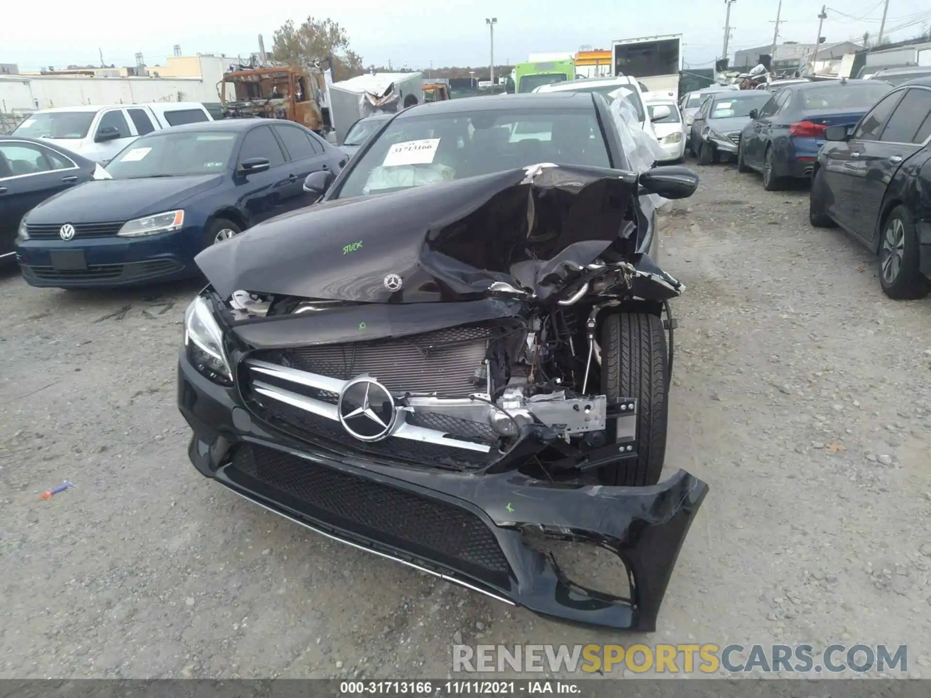 6 Photograph of a damaged car W1KWF8EB7MR632048 MERCEDES-BENZ C-CLASS 2021