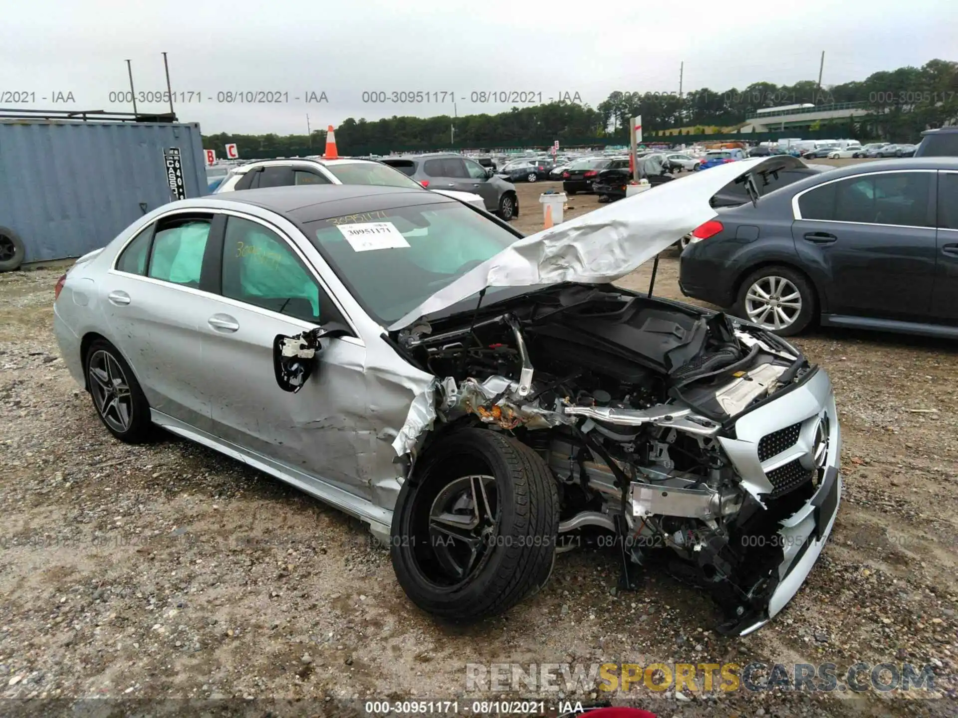 1 Photograph of a damaged car W1KWF8EB7MR632860 MERCEDES-BENZ C-CLASS 2021