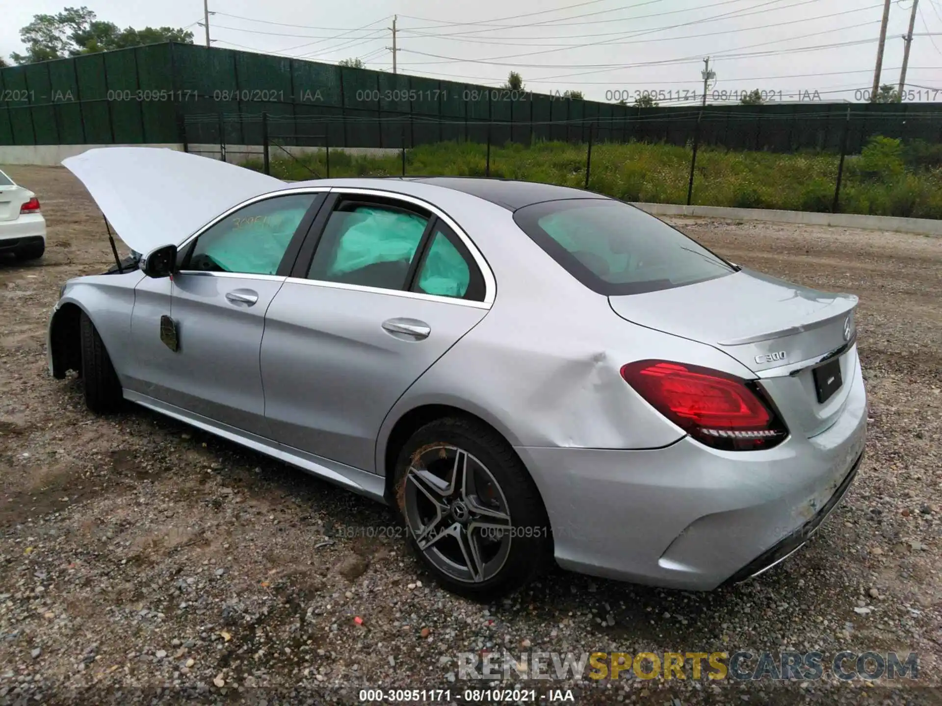 3 Photograph of a damaged car W1KWF8EB7MR632860 MERCEDES-BENZ C-CLASS 2021