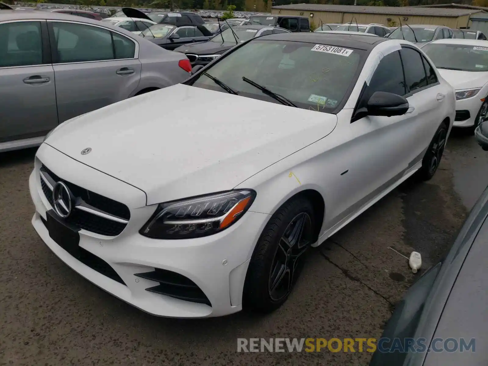 2 Photograph of a damaged car W1KWF8EB7MR640781 MERCEDES-BENZ C-CLASS 2021