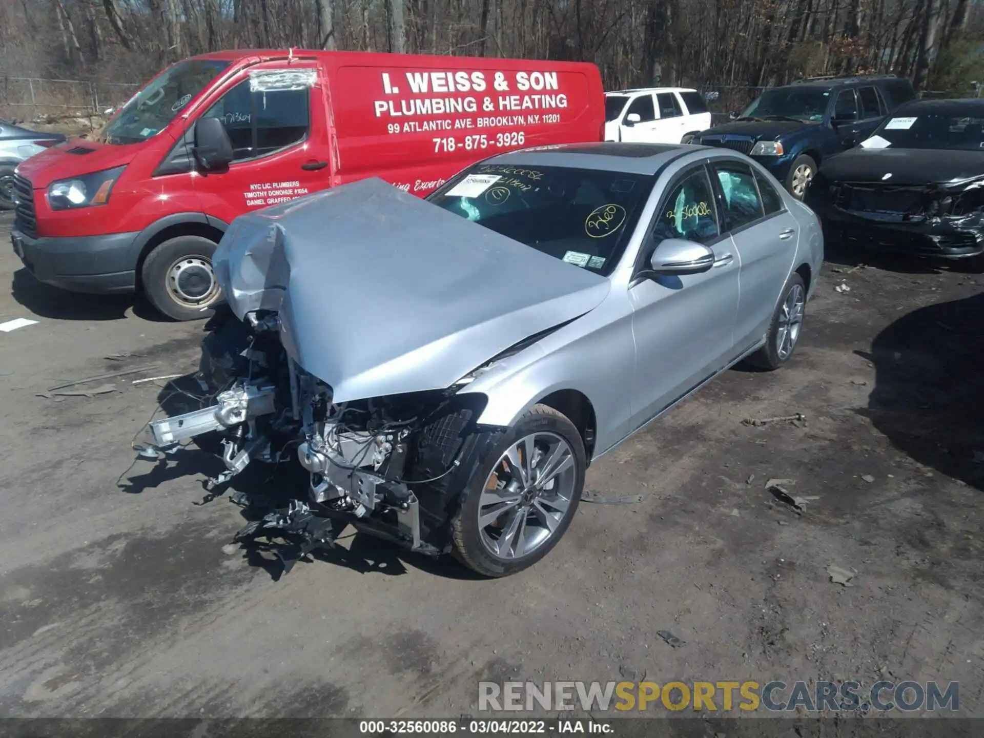 2 Photograph of a damaged car W1KWF8EB7MR646502 MERCEDES-BENZ C-CLASS 2021