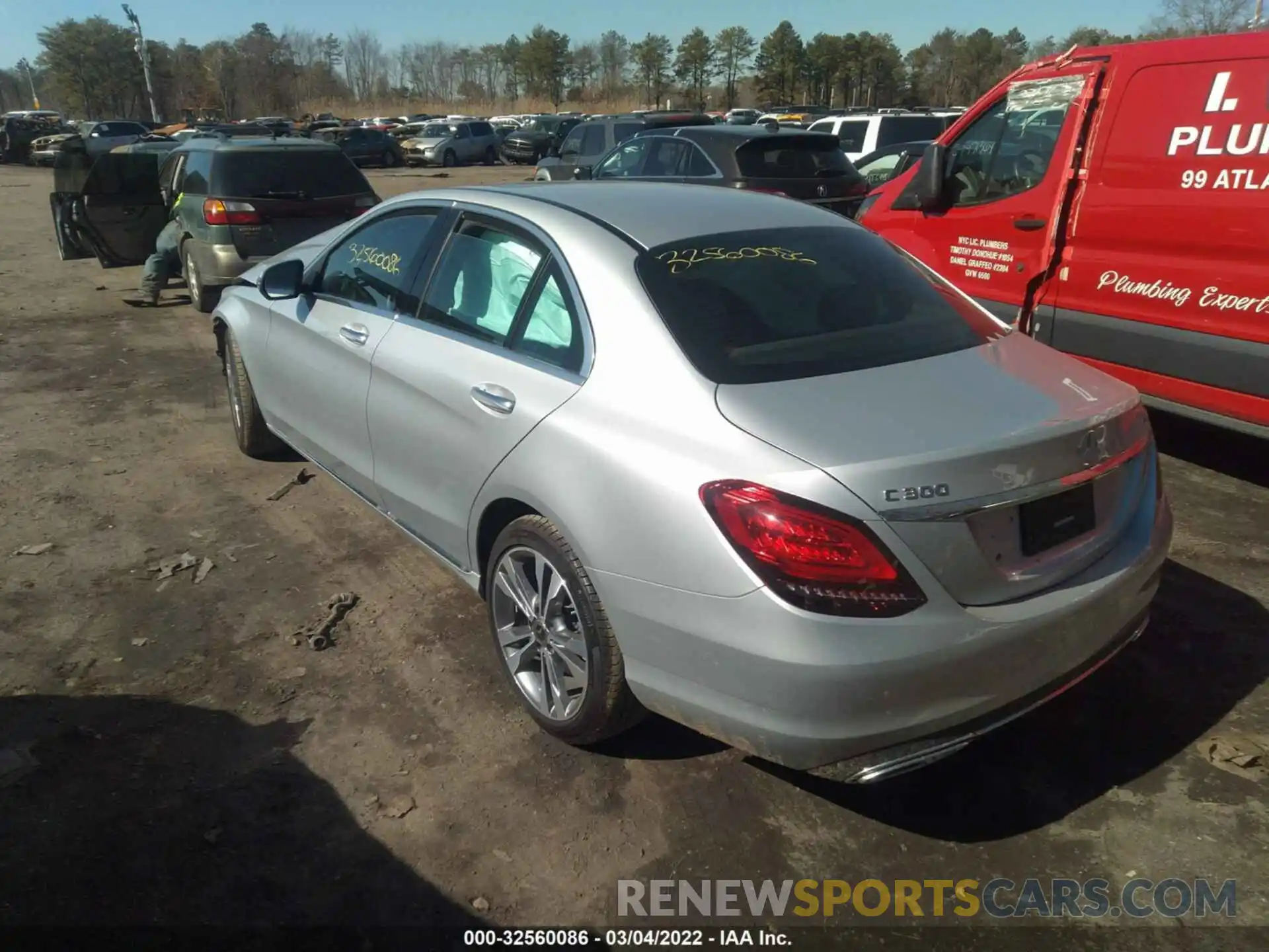 3 Photograph of a damaged car W1KWF8EB7MR646502 MERCEDES-BENZ C-CLASS 2021