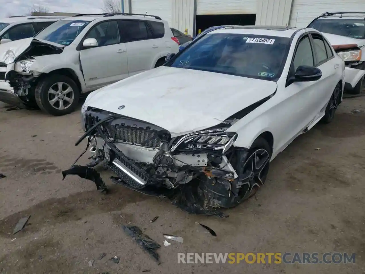 2 Photograph of a damaged car W1KWF8EB8MR615274 MERCEDES-BENZ C-CLASS 2021