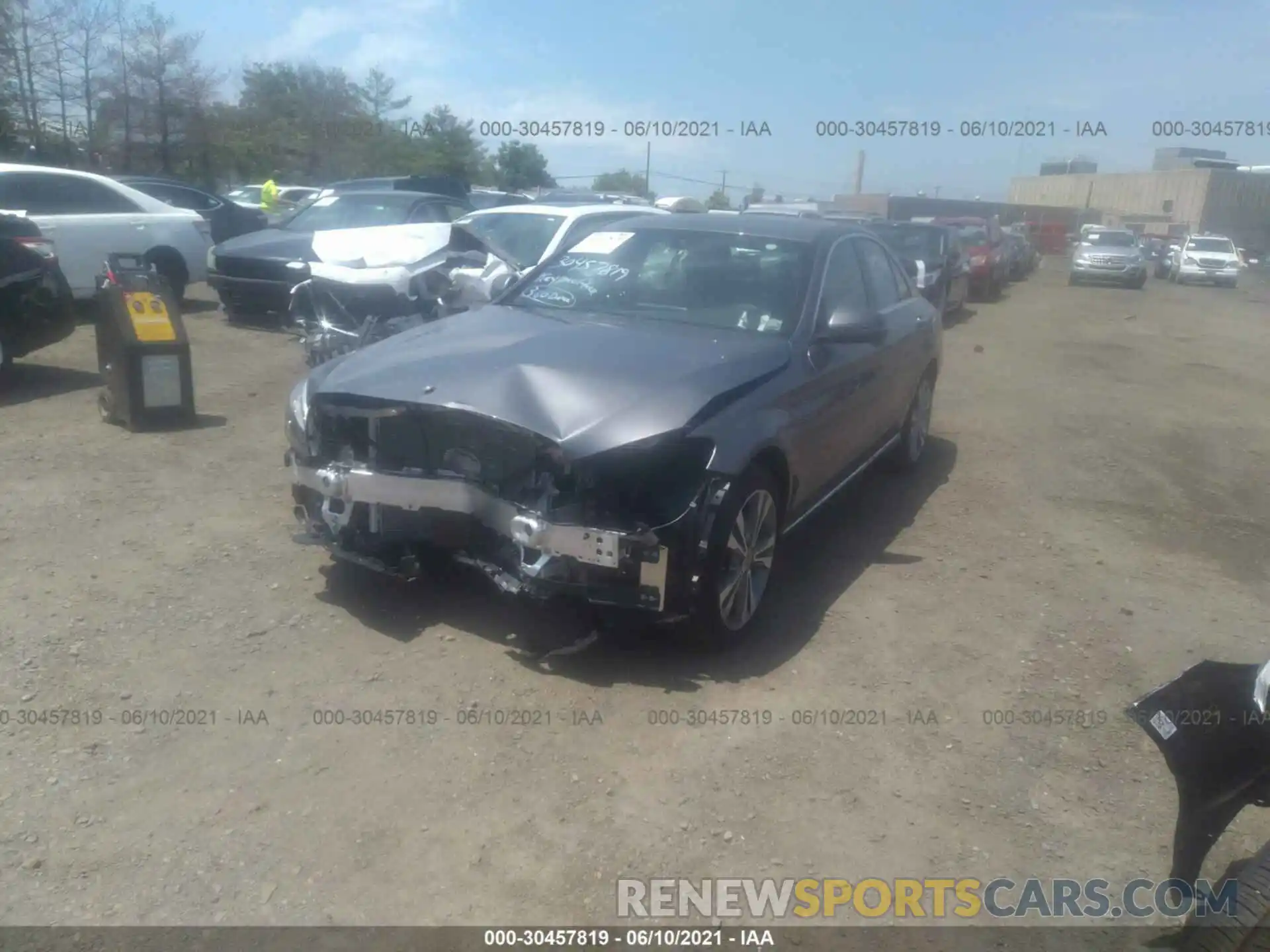 2 Photograph of a damaged car W1KWF8EB8MR621477 MERCEDES-BENZ C-CLASS 2021