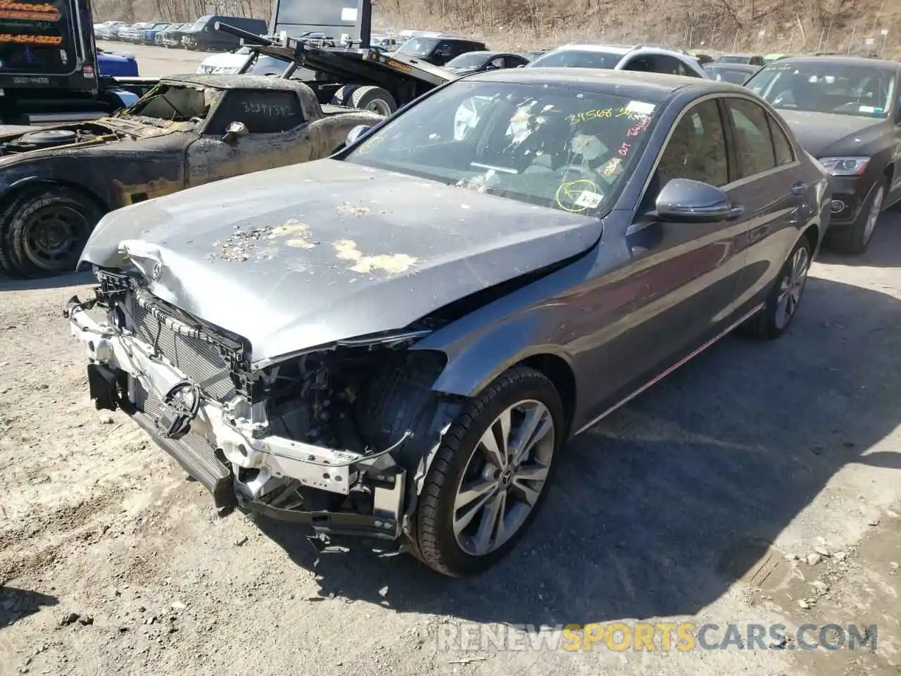 2 Photograph of a damaged car W1KWF8EB8MR634858 MERCEDES-BENZ C-CLASS 2021