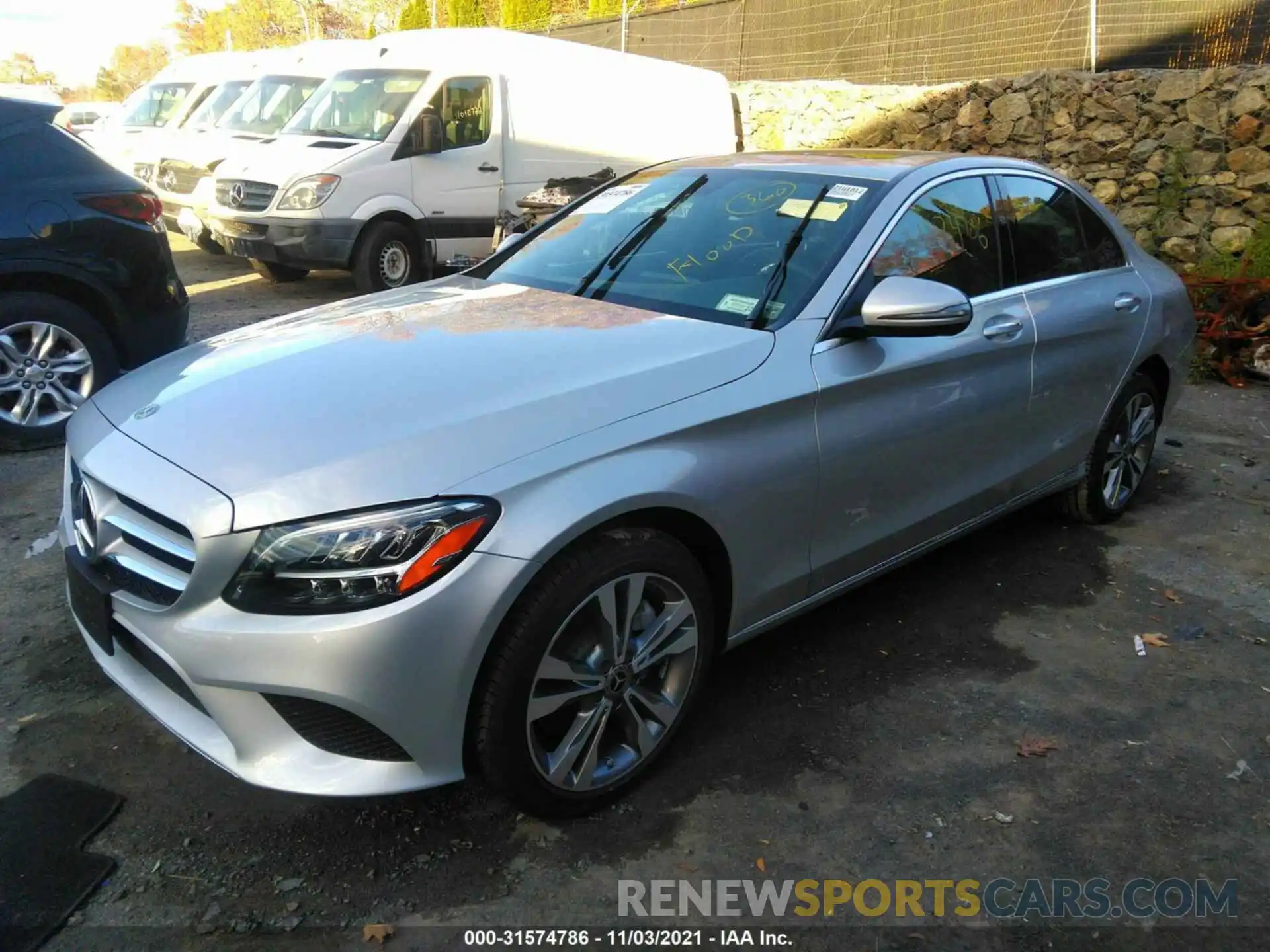 2 Photograph of a damaged car W1KWF8EB8MR642068 MERCEDES-BENZ C-CLASS 2021