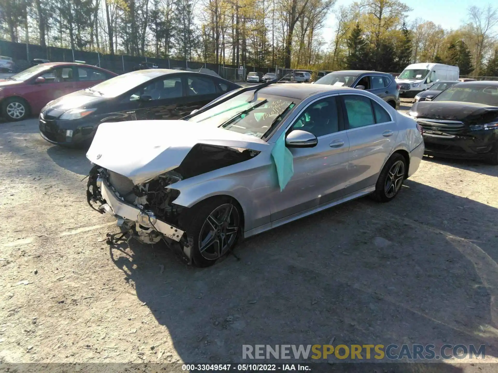 2 Photograph of a damaged car W1KWF8EB8MR643897 MERCEDES-BENZ C-CLASS 2021