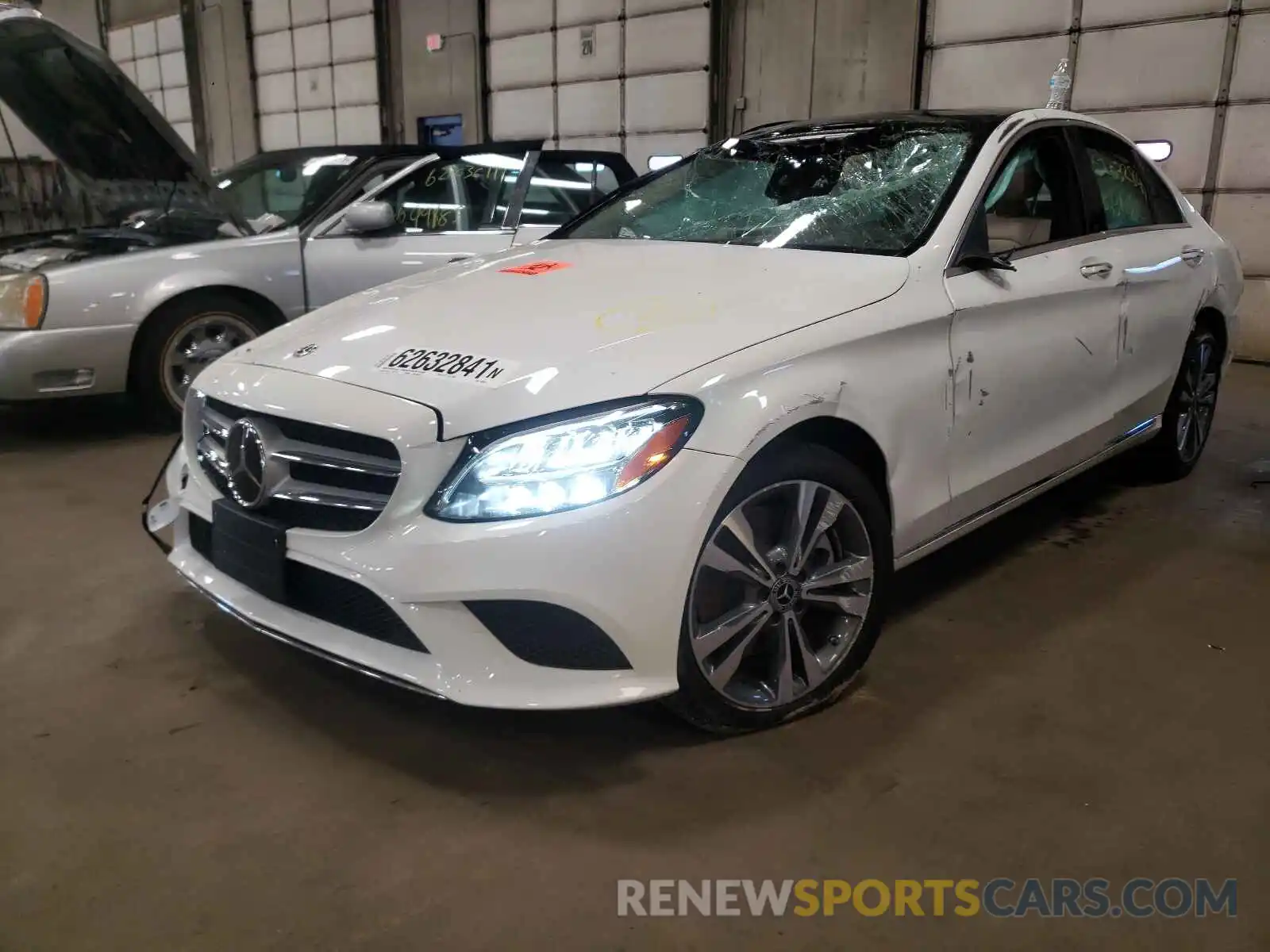 2 Photograph of a damaged car W1KWF8EB8MR646833 MERCEDES-BENZ C-CLASS 2021