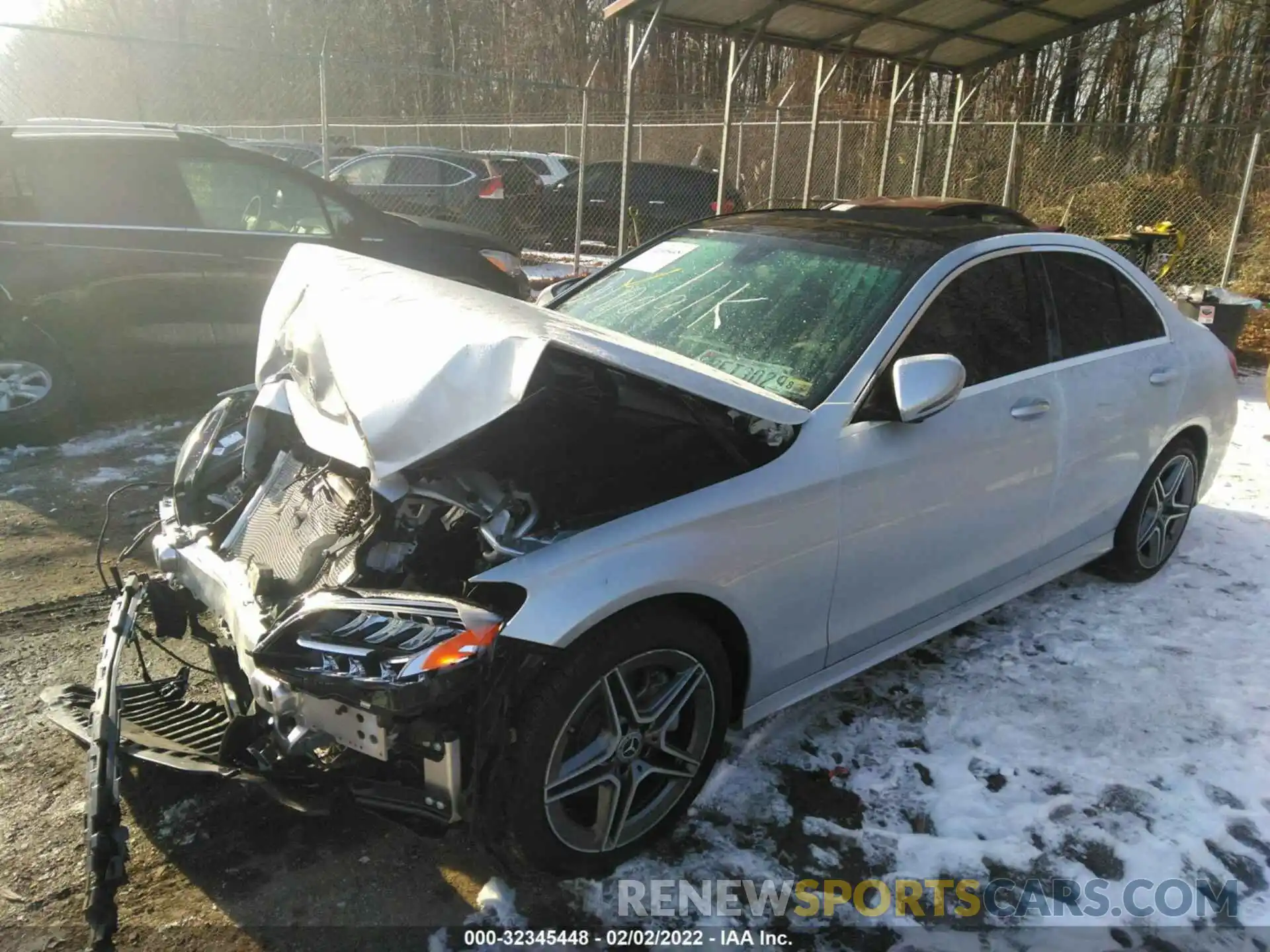 2 Photograph of a damaged car W1KWF8EB8MR647643 MERCEDES-BENZ C-CLASS 2021