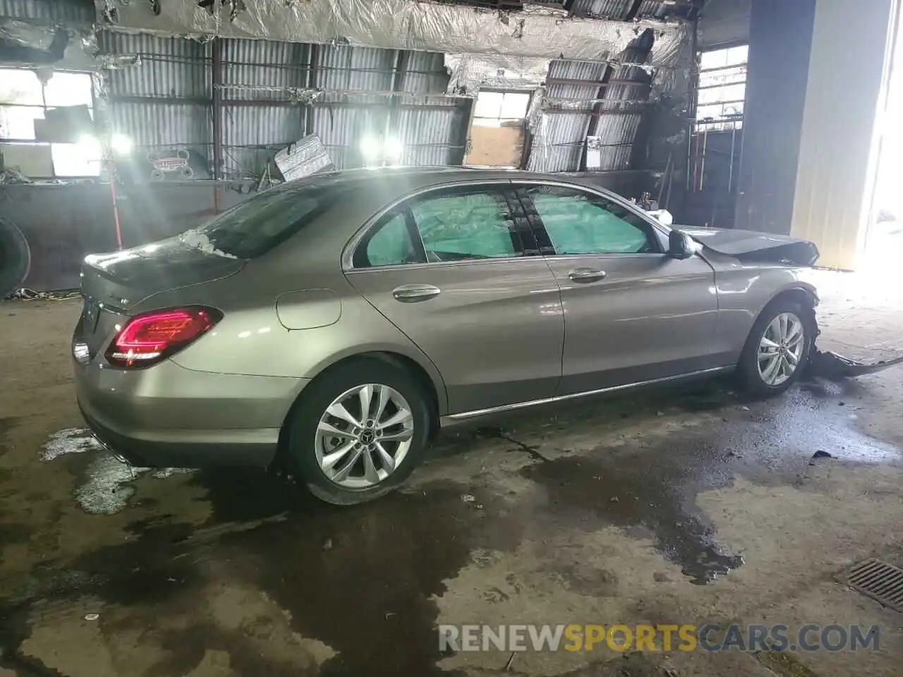 3 Photograph of a damaged car W1KWF8EB9MR607233 MERCEDES-BENZ C-CLASS 2021