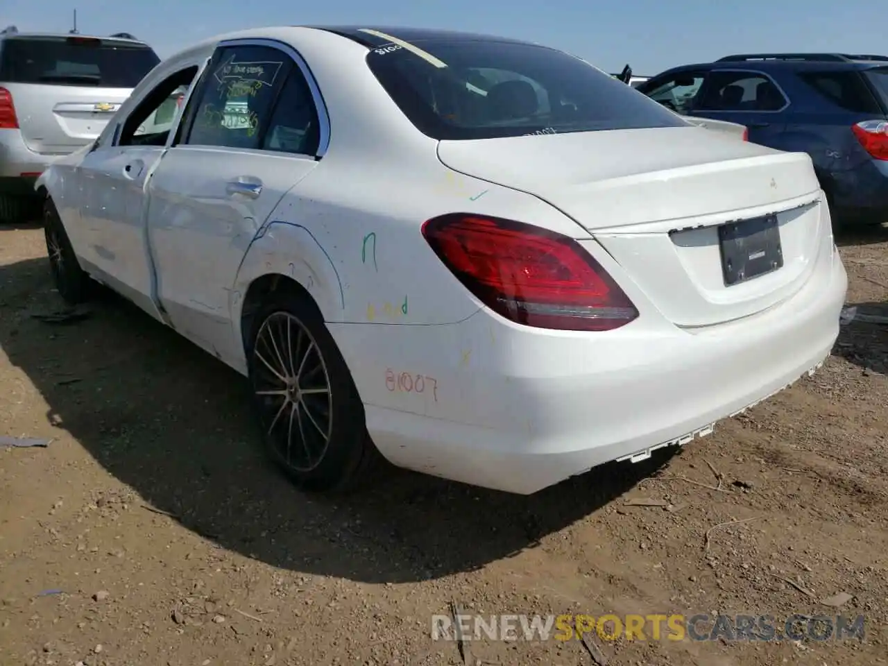 3 Photograph of a damaged car W1KWF8EB9MR615039 MERCEDES-BENZ C-CLASS 2021