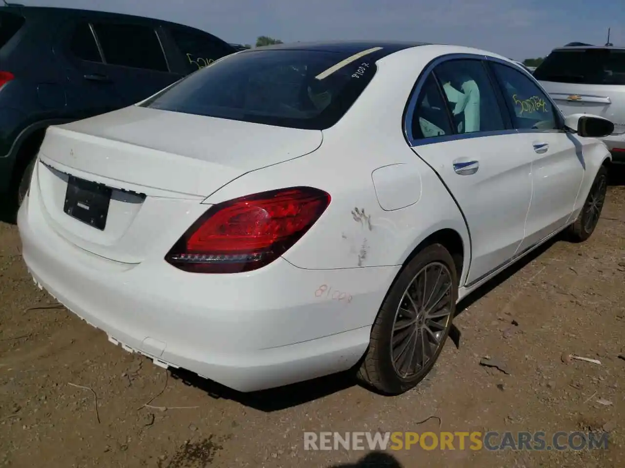 4 Photograph of a damaged car W1KWF8EB9MR615039 MERCEDES-BENZ C-CLASS 2021