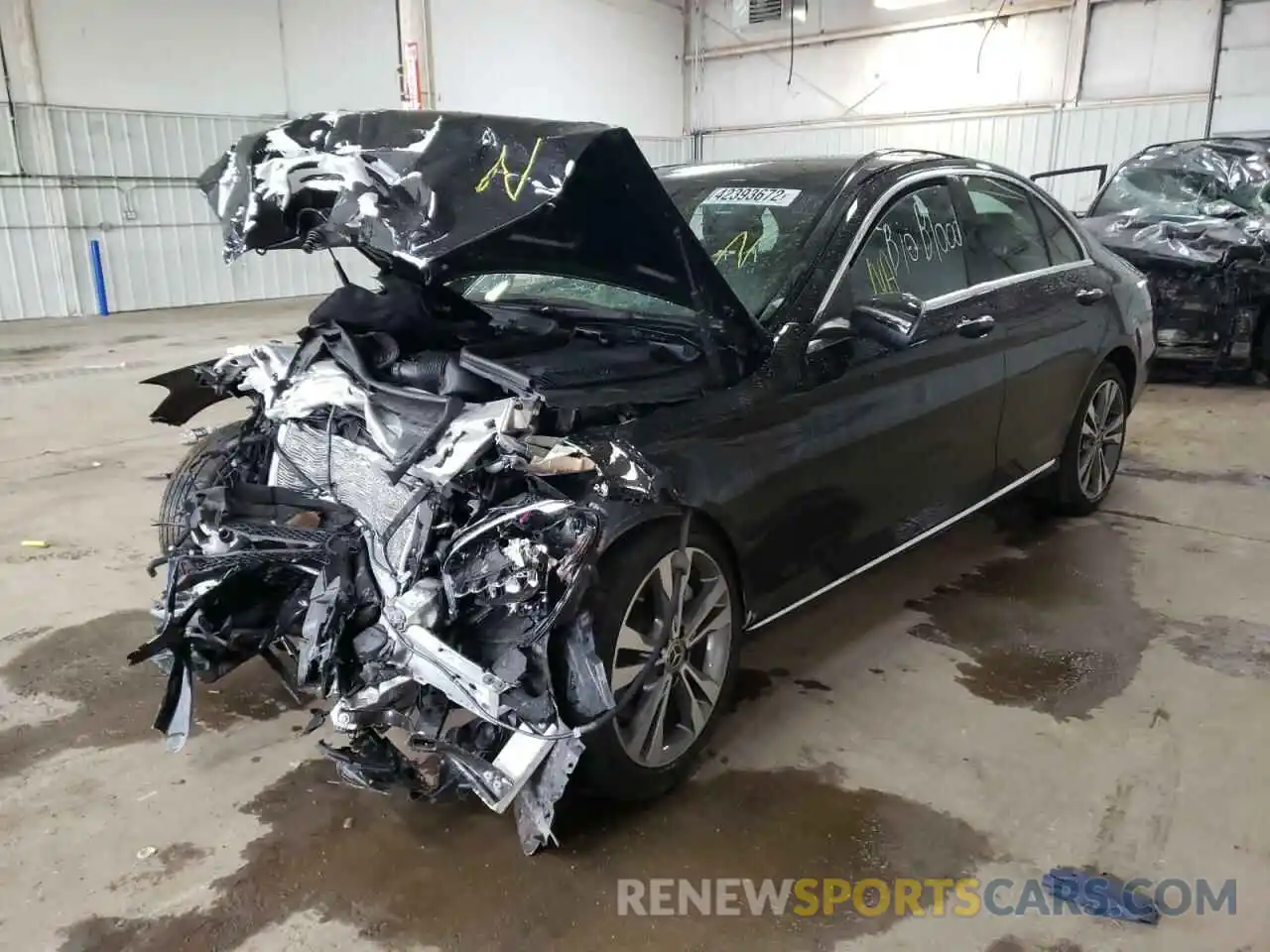 2 Photograph of a damaged car W1KWF8EB9MR616885 MERCEDES-BENZ C-CLASS 2021