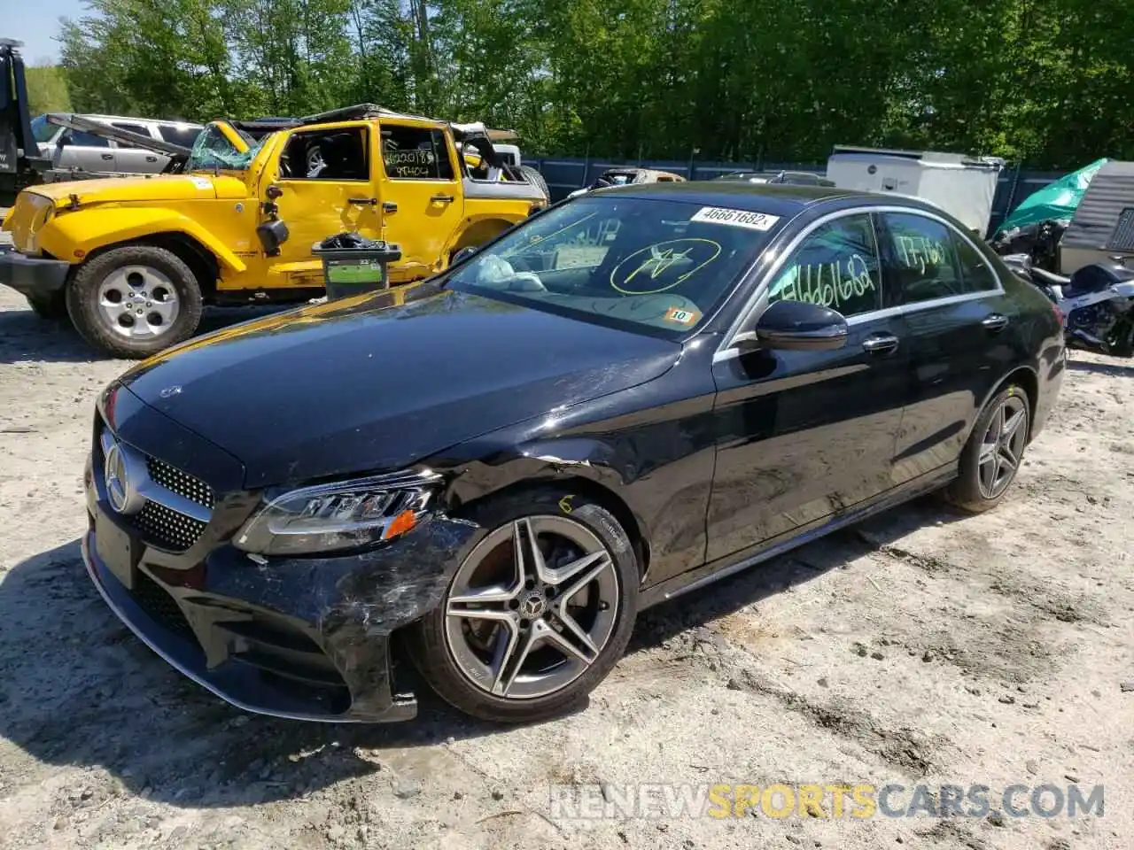 2 Photograph of a damaged car W1KWF8EB9MR623237 MERCEDES-BENZ C-CLASS 2021