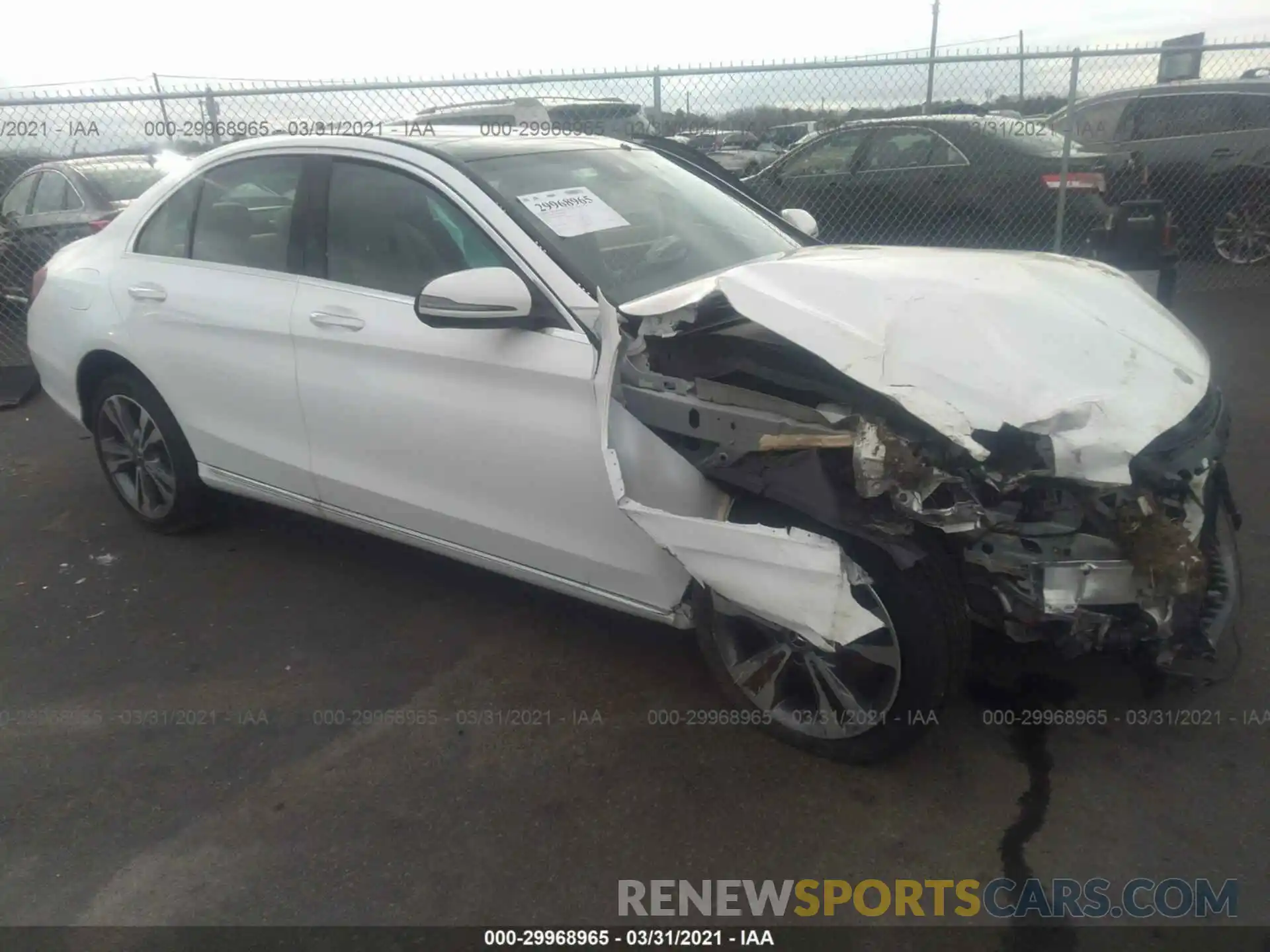 1 Photograph of a damaged car W1KWF8EBXMR611128 MERCEDES-BENZ C-CLASS 2021