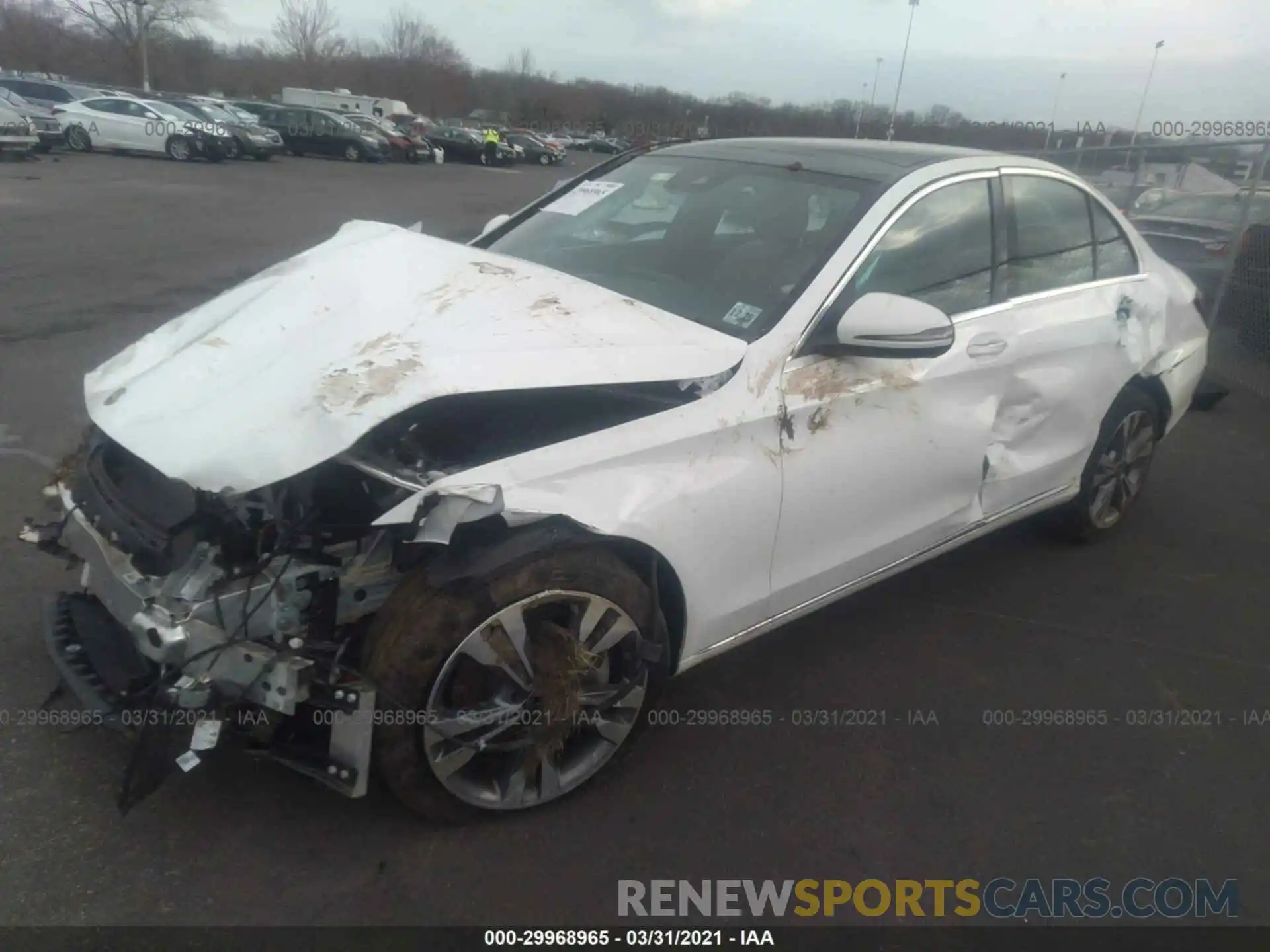 2 Photograph of a damaged car W1KWF8EBXMR611128 MERCEDES-BENZ C-CLASS 2021