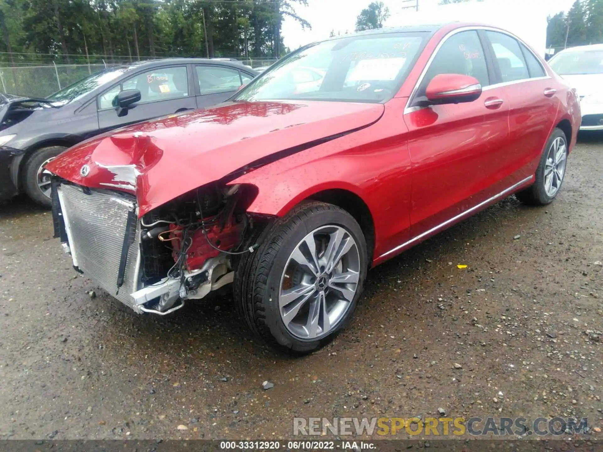 2 Photograph of a damaged car W1KWF8EBXMR621545 MERCEDES-BENZ C-CLASS 2021