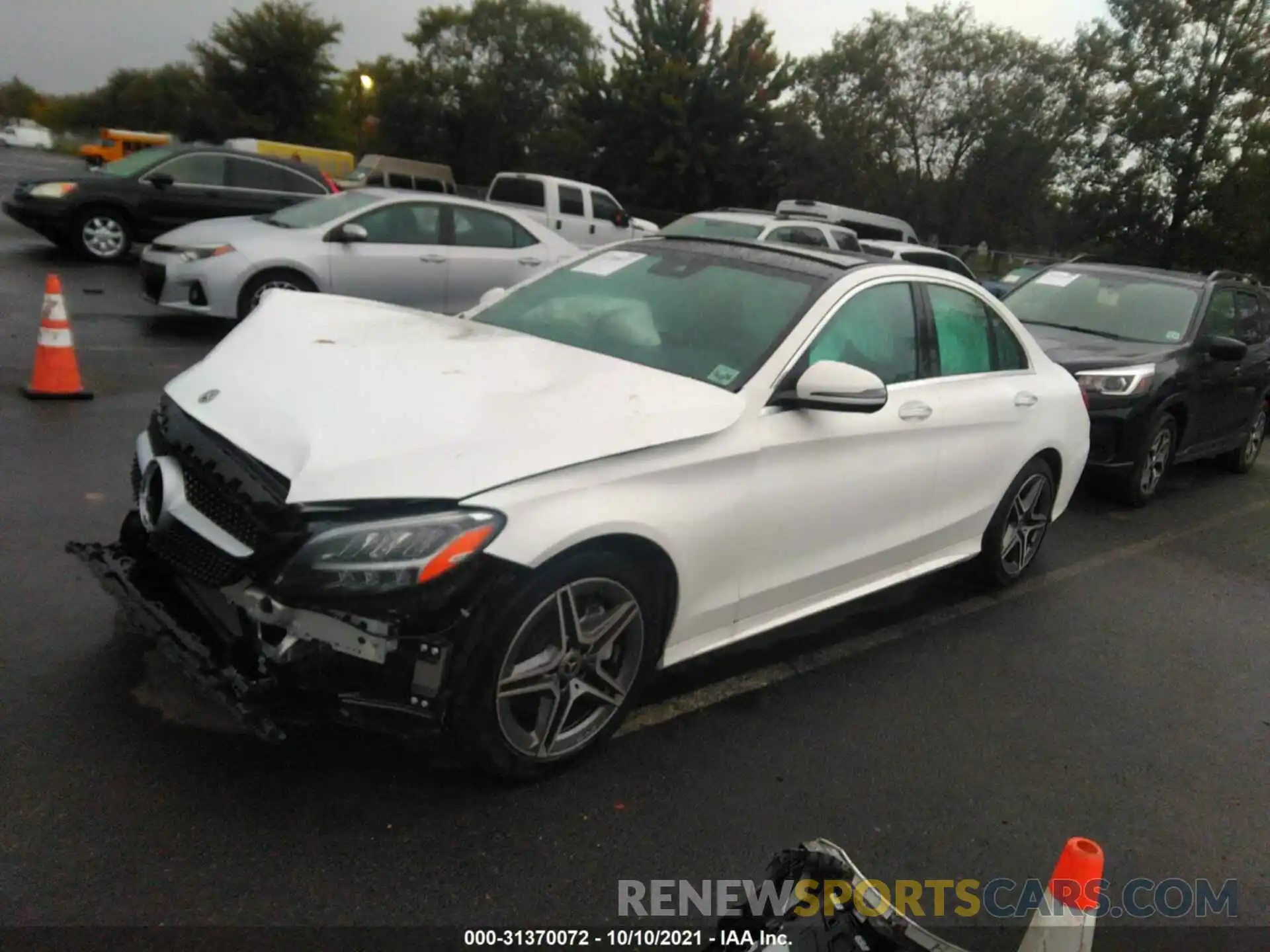 2 Photograph of a damaged car W1KWF8EBXMR630519 MERCEDES-BENZ C-CLASS 2021