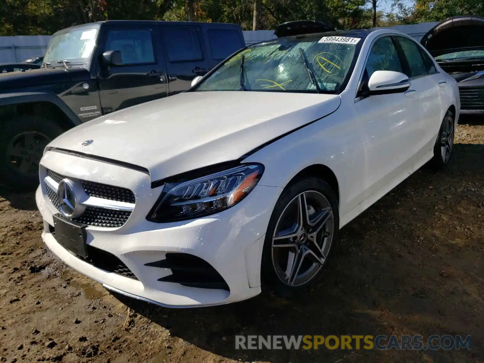 2 Photograph of a damaged car W1KWF8EBXMR631024 MERCEDES-BENZ C-CLASS 2021