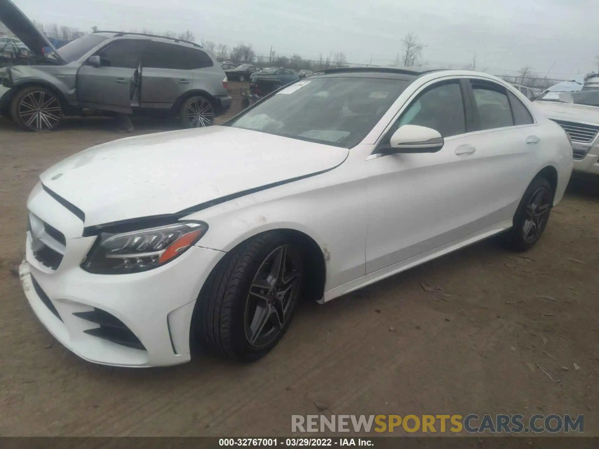 2 Photograph of a damaged car W1KWF8EBXMR648194 MERCEDES-BENZ C-CLASS 2021