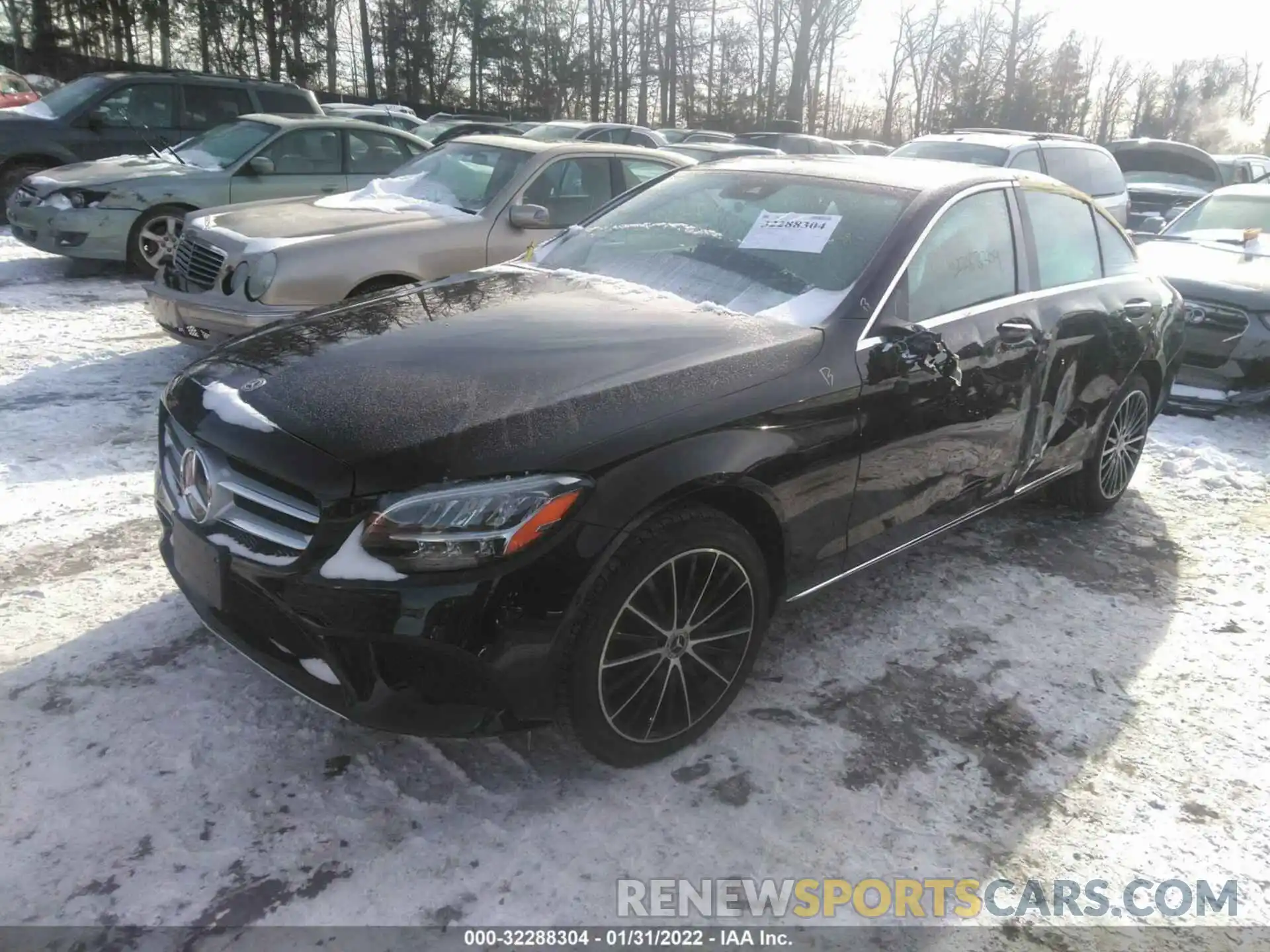 2 Photograph of a damaged car W1KWF8EBXMR649488 MERCEDES-BENZ C-CLASS 2021