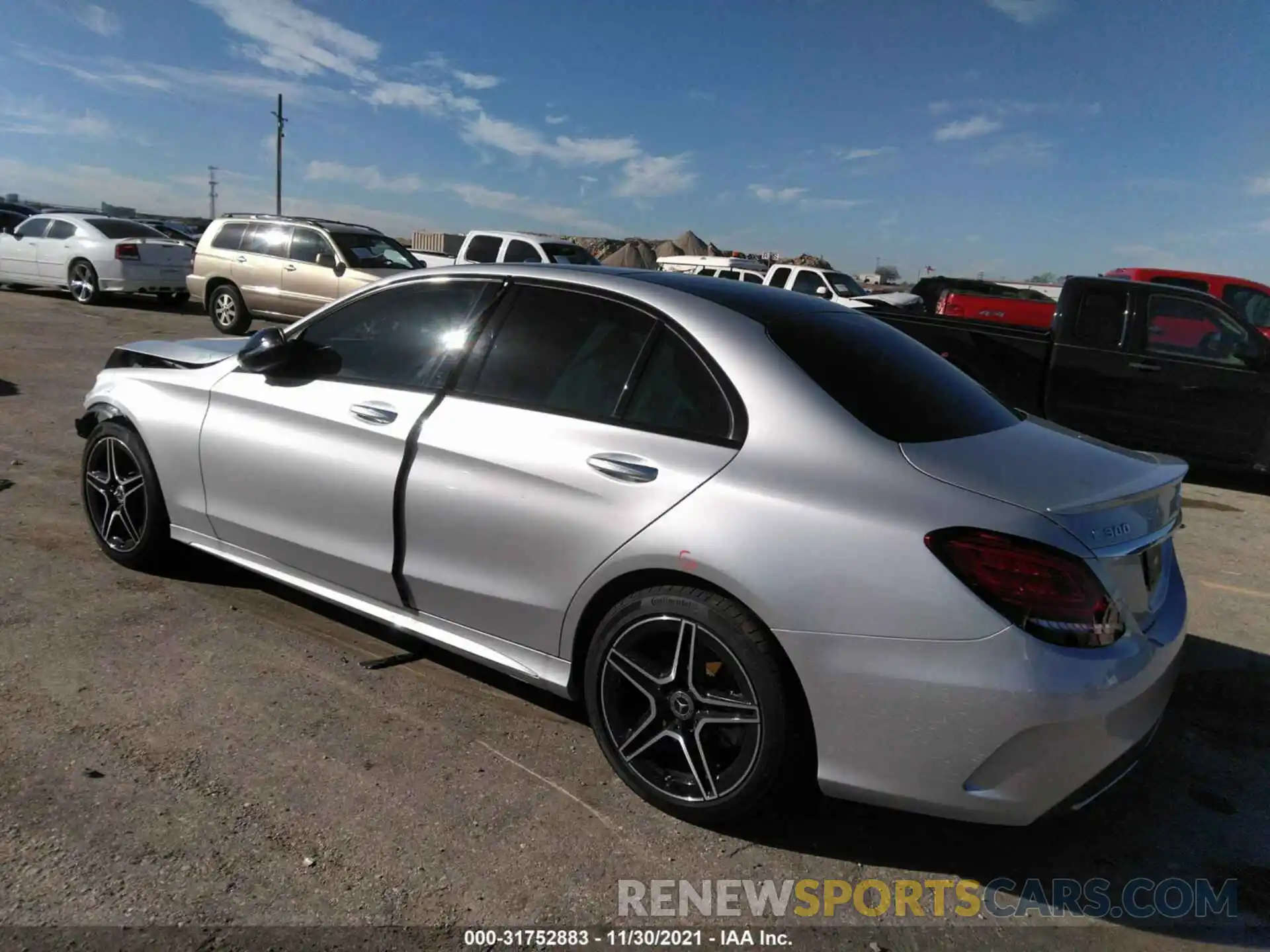 3 Photograph of a damaged car W1KWF8EBXMR650446 MERCEDES-BENZ C-CLASS 2021