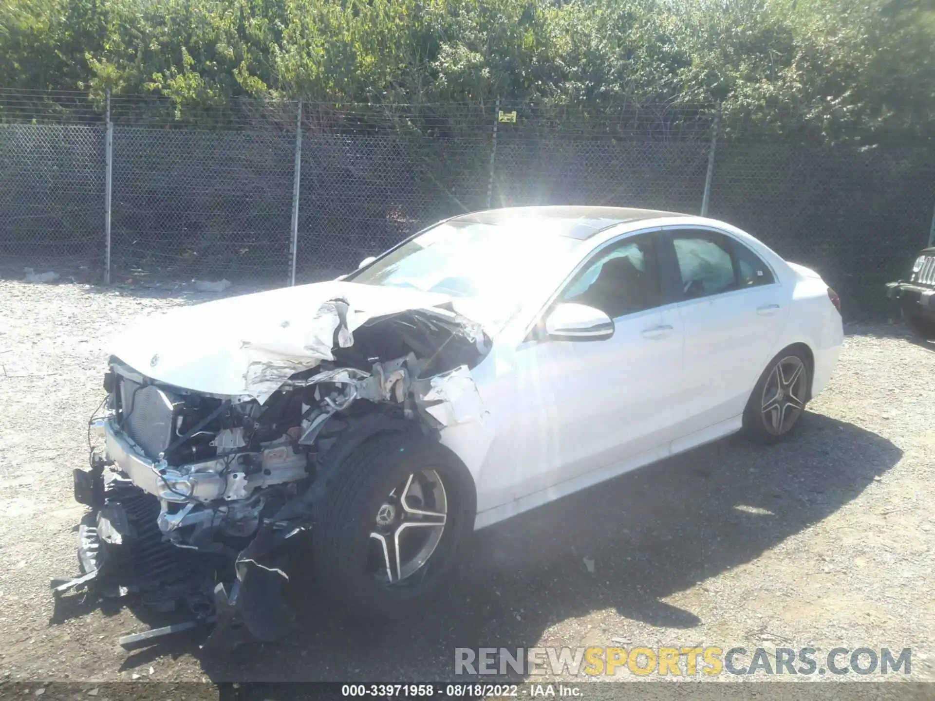 2 Photograph of a damaged car W1KWF8EBXMR650575 MERCEDES-BENZ C-CLASS 2021